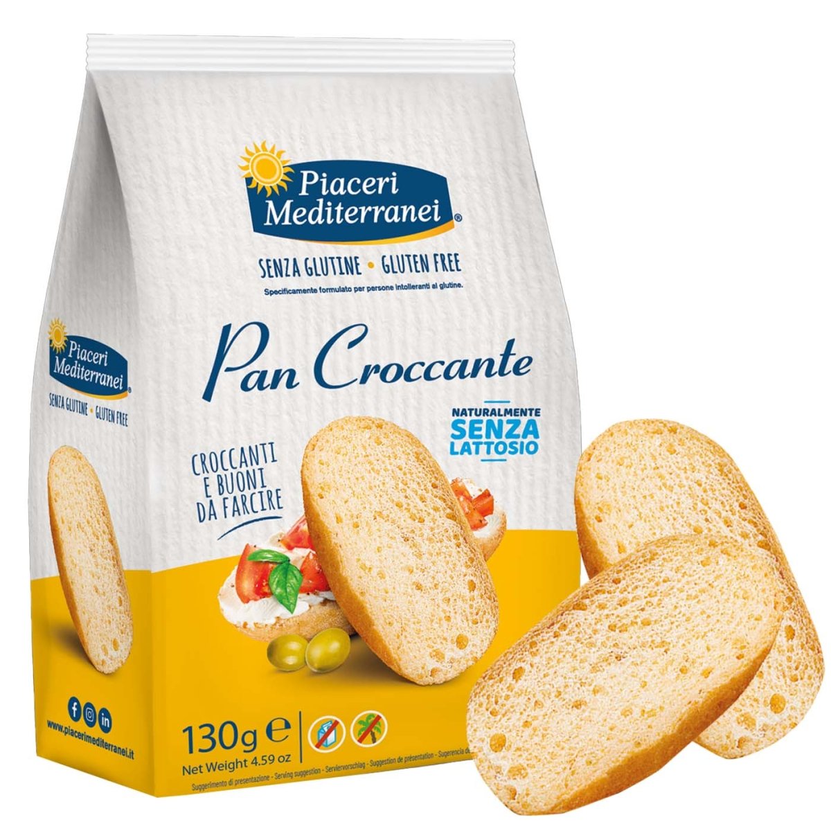 Piaceri Mediterranei Pan Croccante senza glutine 130g - italienisch - einkaufen.de