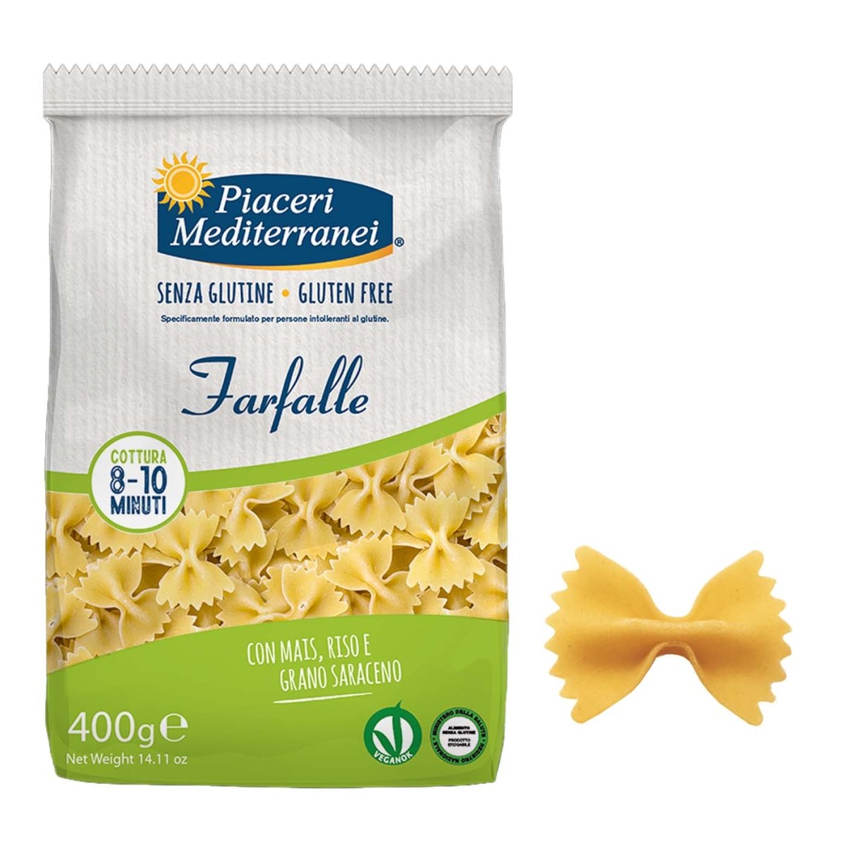 Piaceri Mediterranei Pasta Farfalle senza glutine 400g - italienisch - einkaufen.de