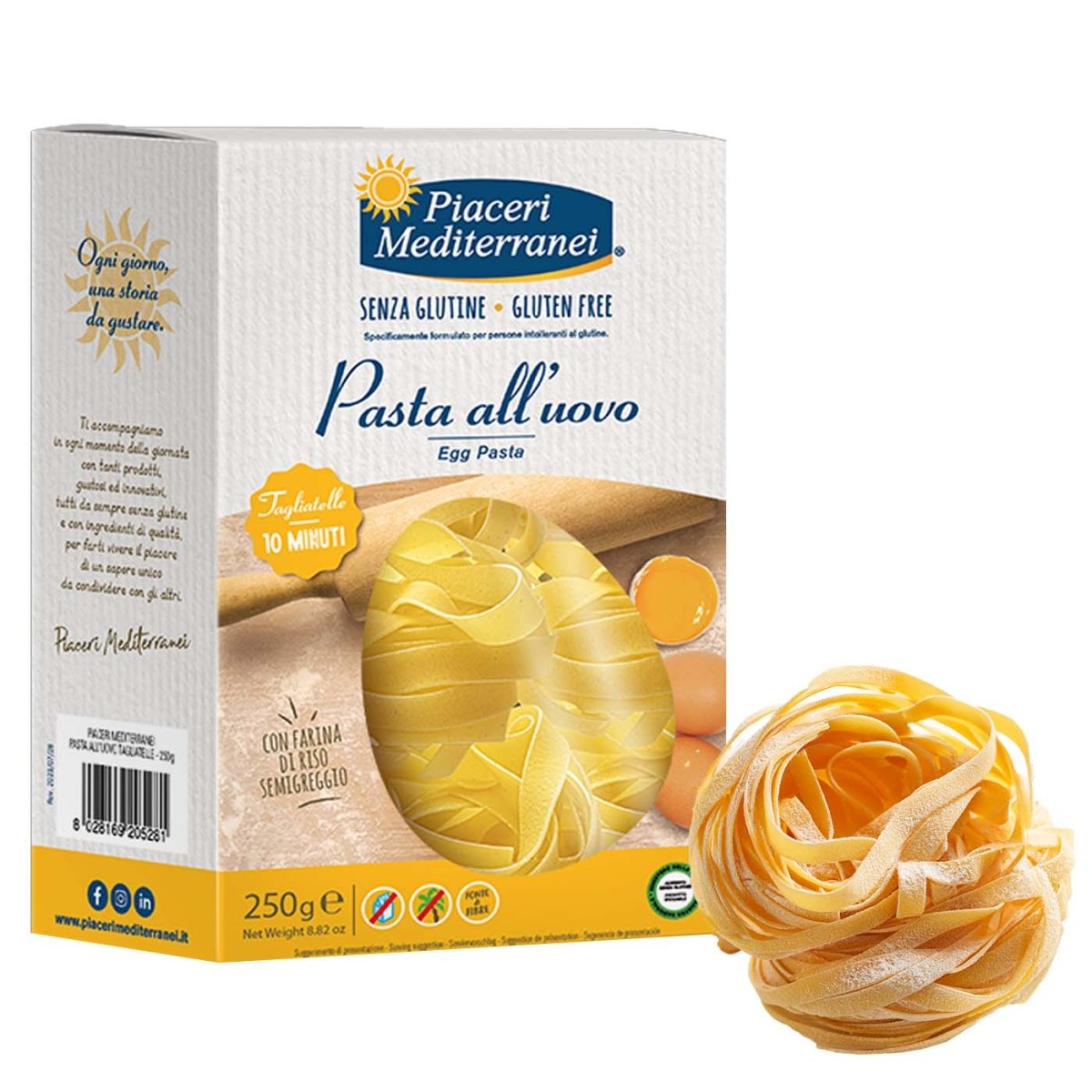 Piaceri Mediterranei Tagliatelle all'Uovo senza glutine 250g - italienisch - einkaufen.de