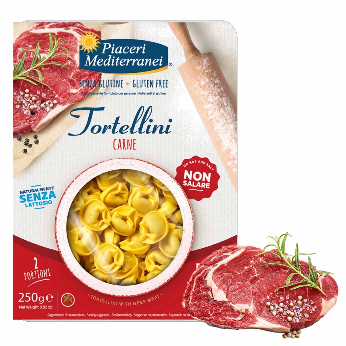 Piaceri Mediterranei Tortelloni con carne senza glutine 250g - italienisch - einkaufen.de