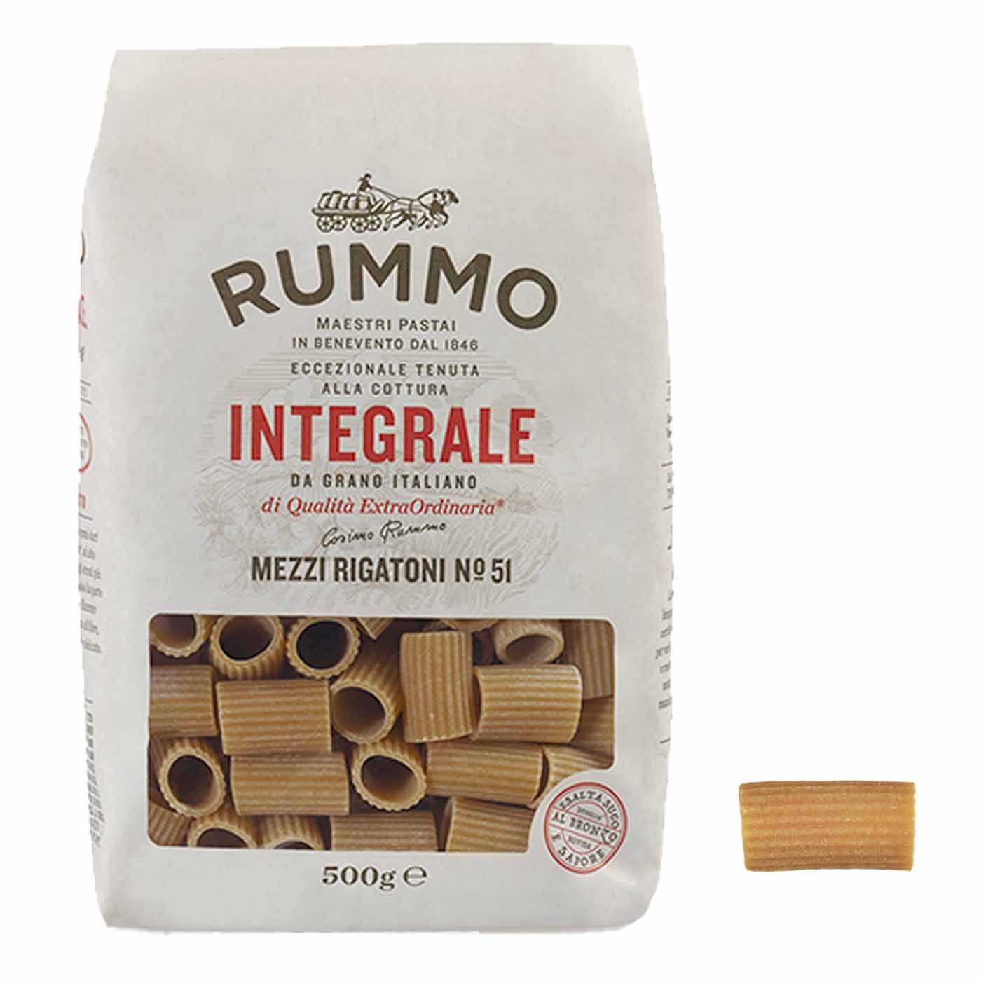 Rummo Integrale Mezzi Rigatoni N° 51 500g - italienisch - einkaufen.de