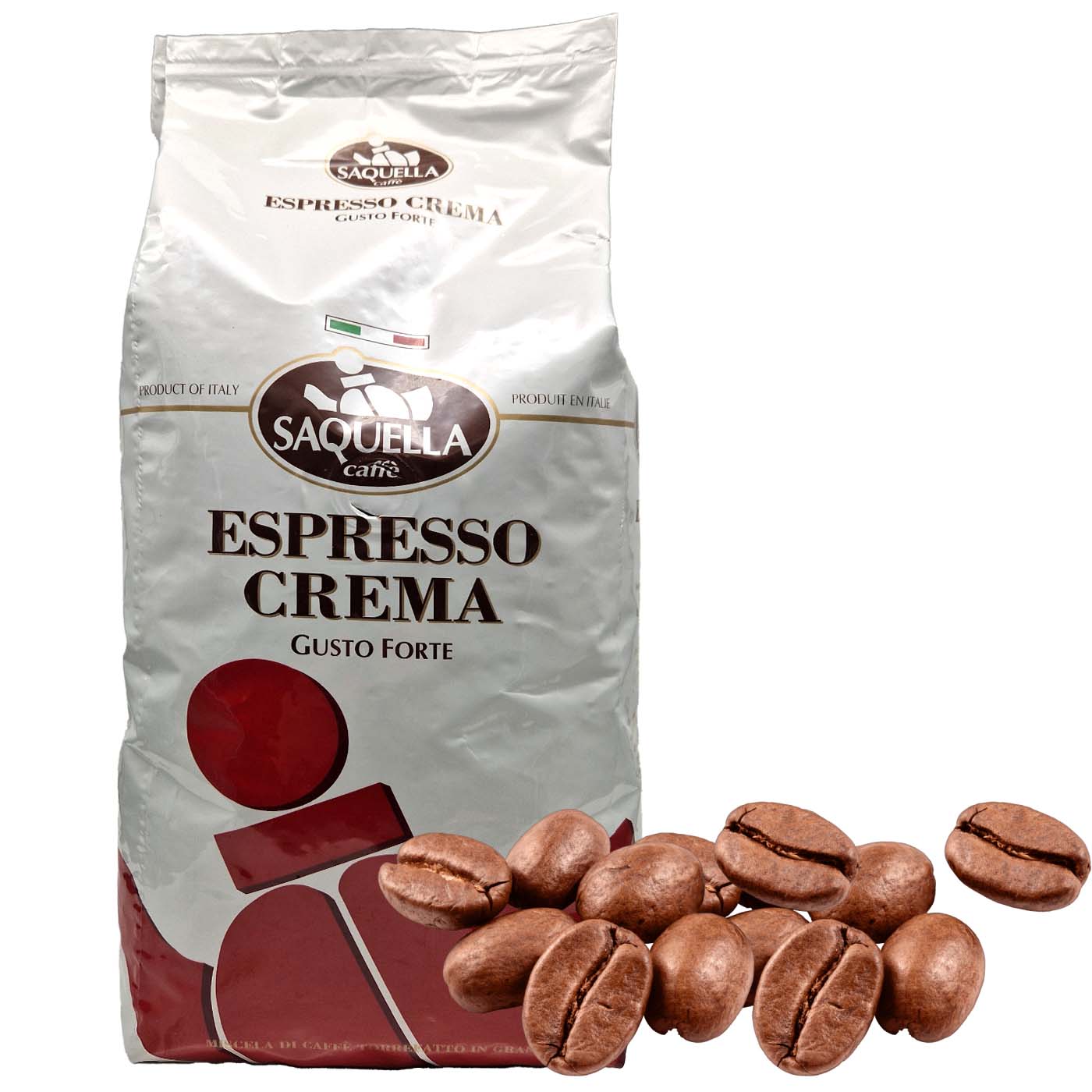 SAQUELLA Espresso Crema gusto forte - Geröstete Kaffeebohnen kräftig - 1kg - italienisch - einkaufen.de