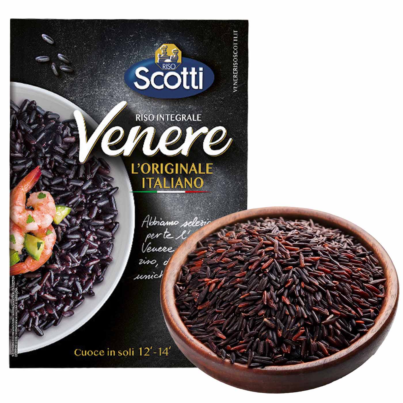 SCOTTI Riso nero Venere integrale – Schwarzer Vollkornreis Venere - 0,5kg - italienisch - einkaufen.de