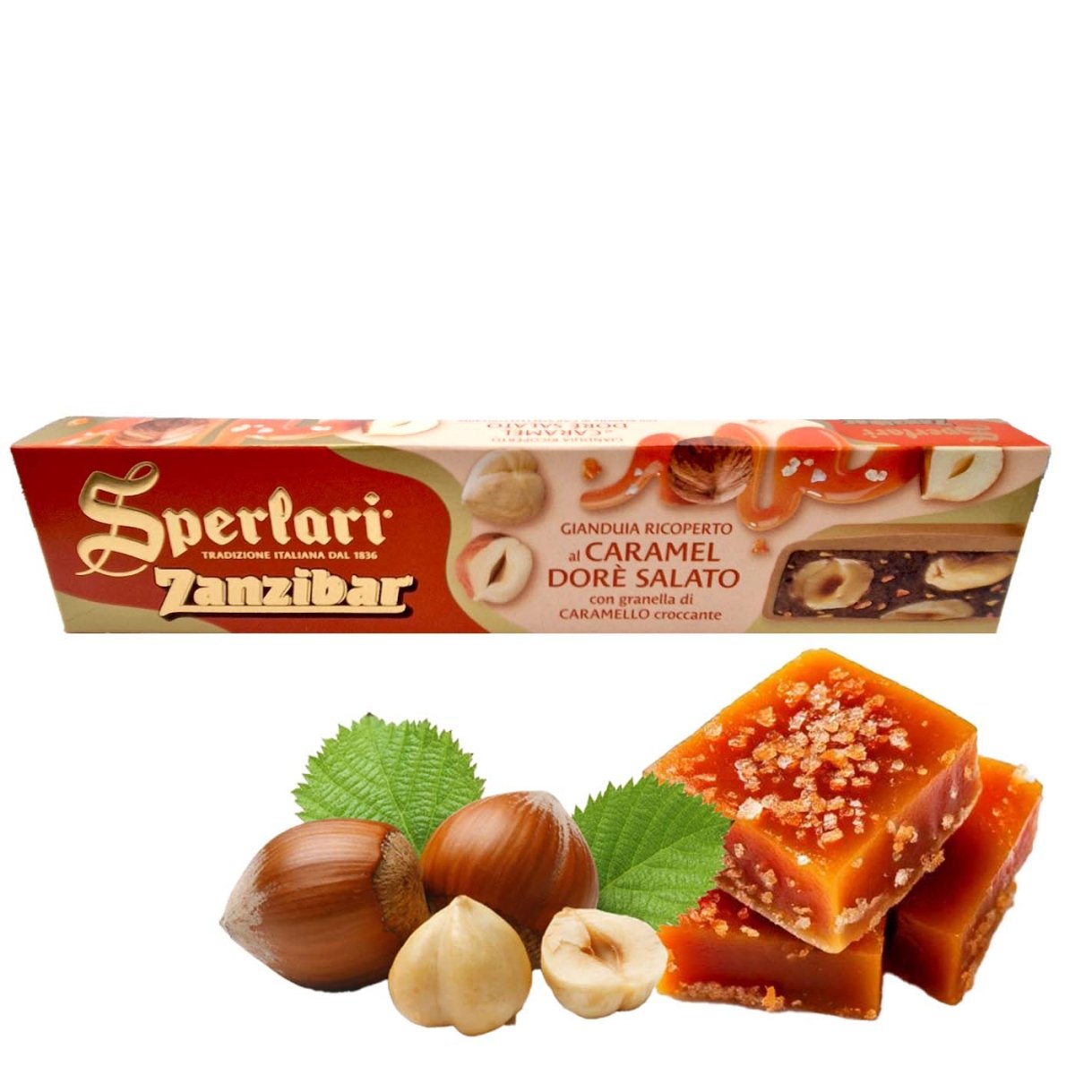 Sperlari gesalzenes Karamell mit Haselnuss 200g - italienisch - einkaufen.de