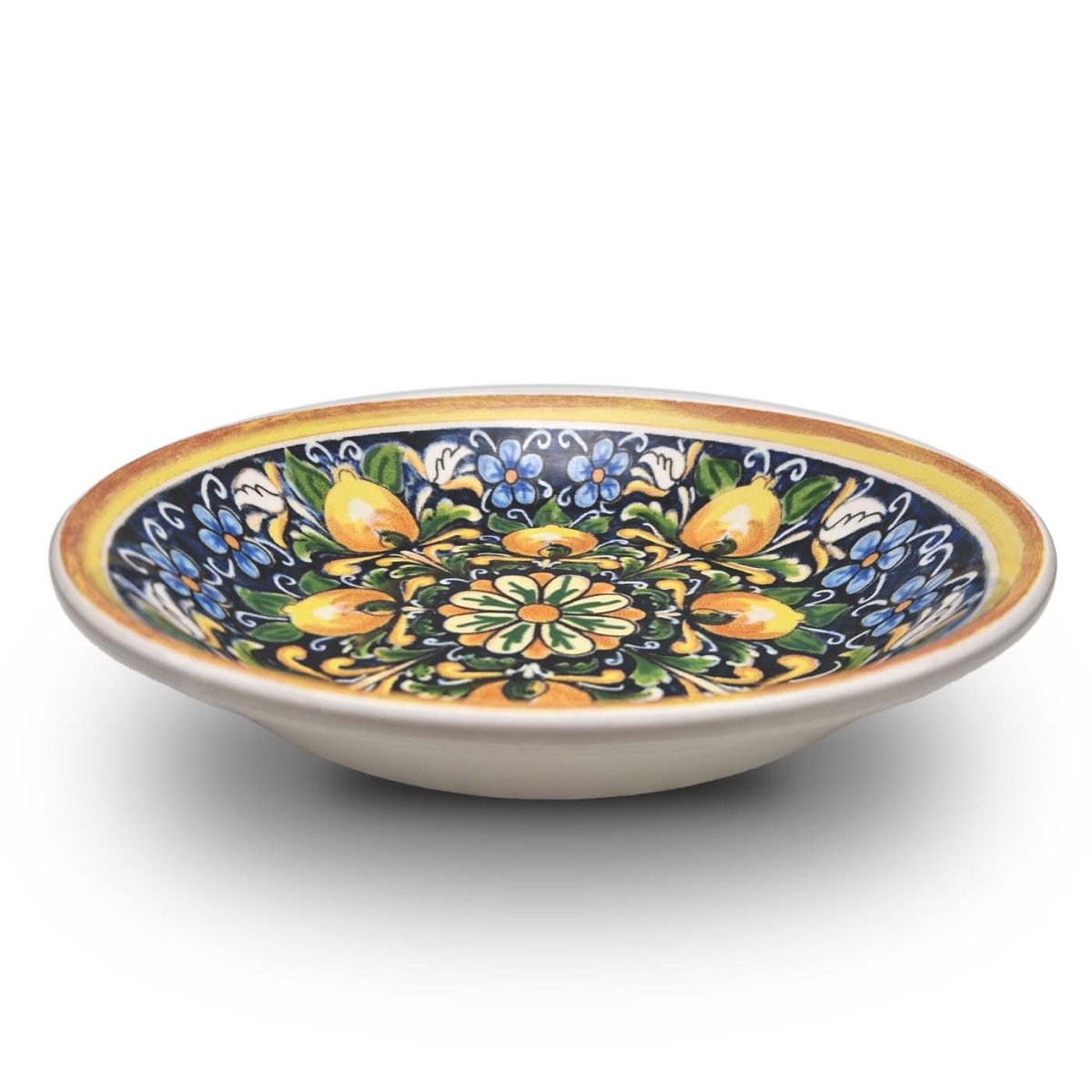 Terracotta Pasta - Teller fiori blu 21cm - italienisch - einkaufen.de