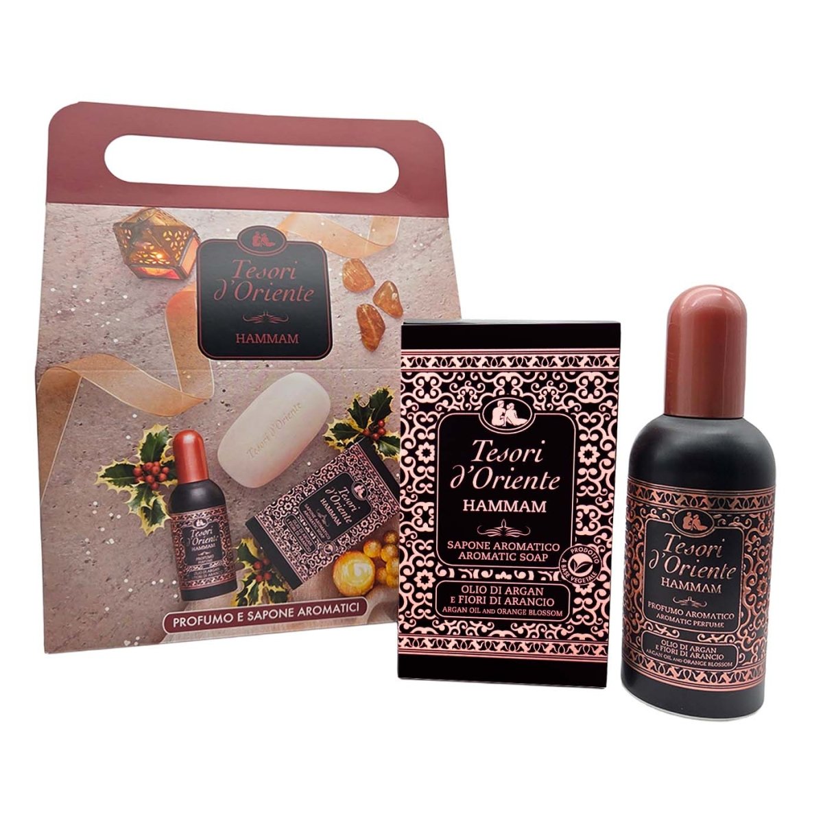 Tesori d’Oriente Cofanetto Assortito Sapone Aromatico Solido 150g + Profumo Aromatico 100ml - italienisch - einkaufen.de