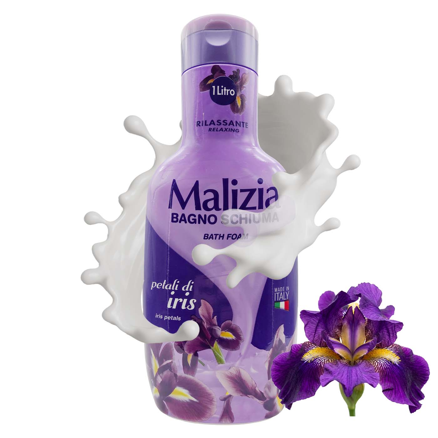 Malizia Bagno Schiuma Petali di Iris 1l