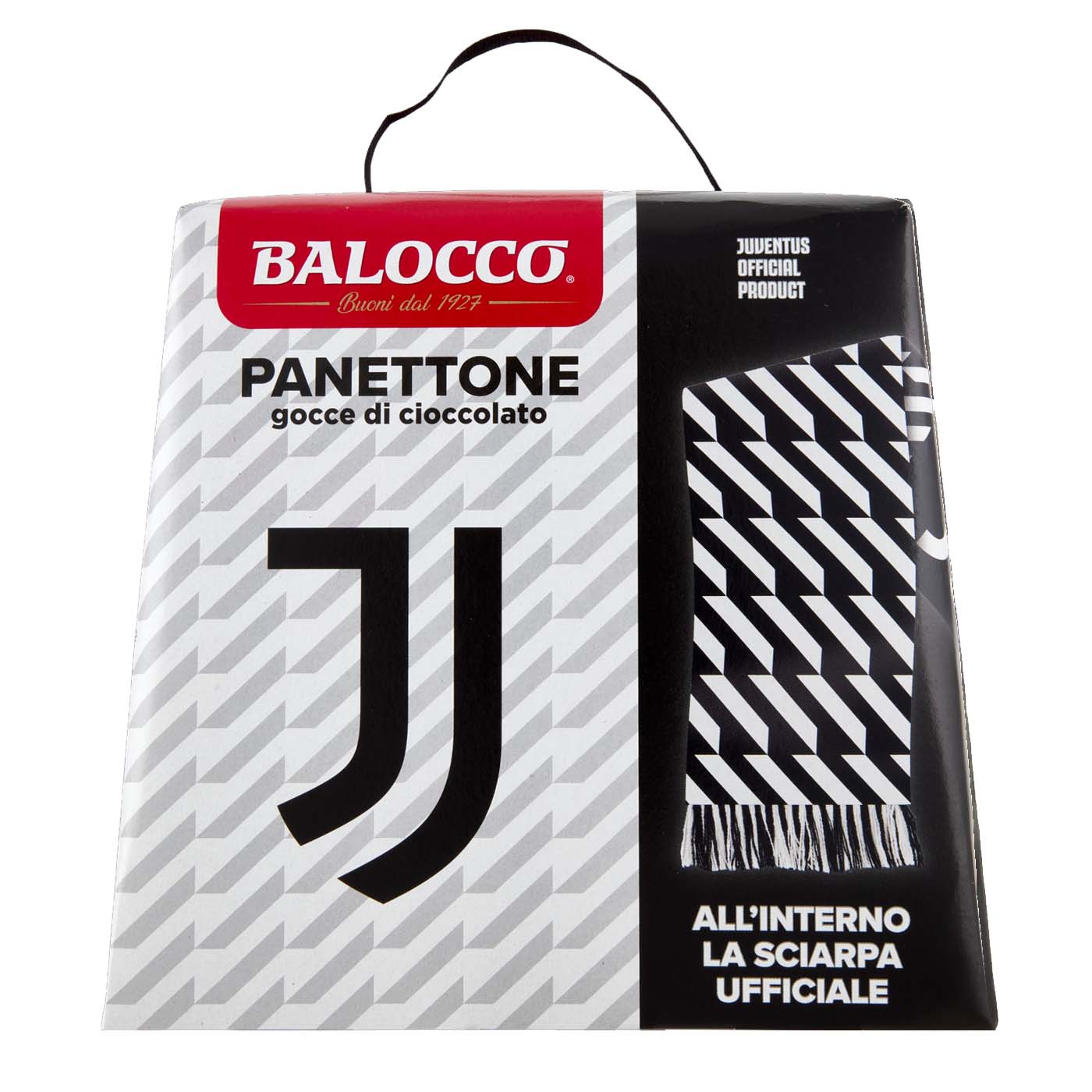 Balocco Panettone Juve Gocce Cioccolato + Sciarpa 500g