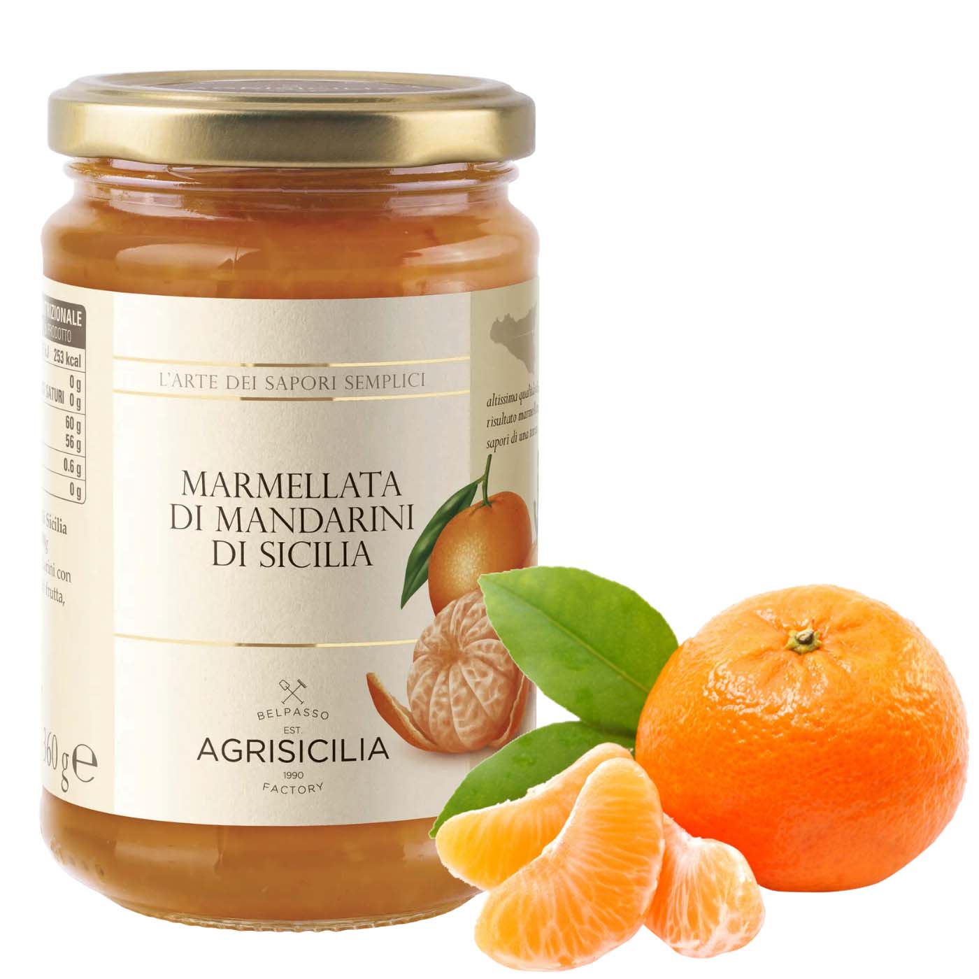 AGRISICILIA Marmellata Di Mandarini - Mandarinenmarmelade - 0,360kg