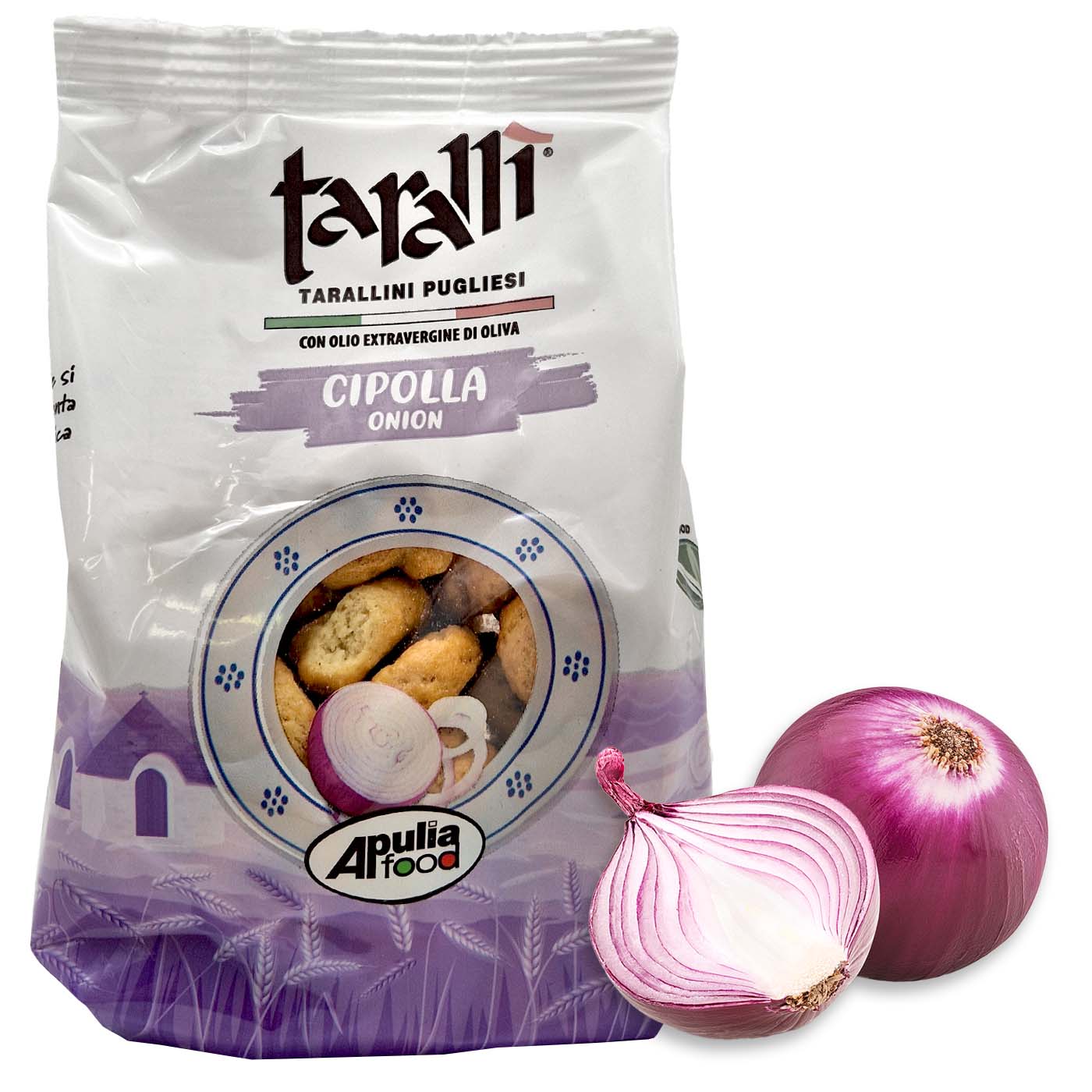 APULIA FOOD Taralli Cipolla-Taralli mit Zwiebeln - 0,25kg