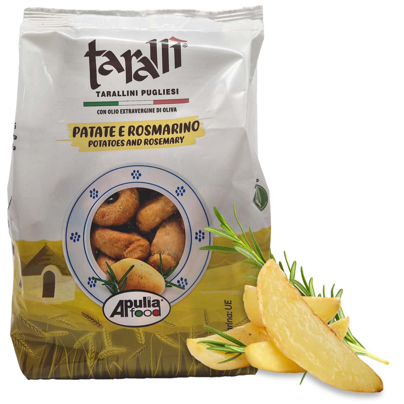 APULIA FOOD Taralli Patate e Rosmarino - Taralli Kartoffeln und Rosmarin - 0,25kg