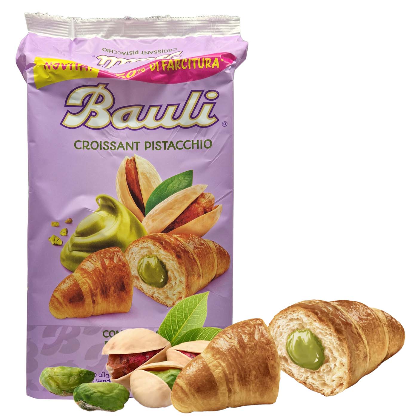 BAULI Croissant al Pistacchio- Croissant mit Pistaziencremen - 0,25kg