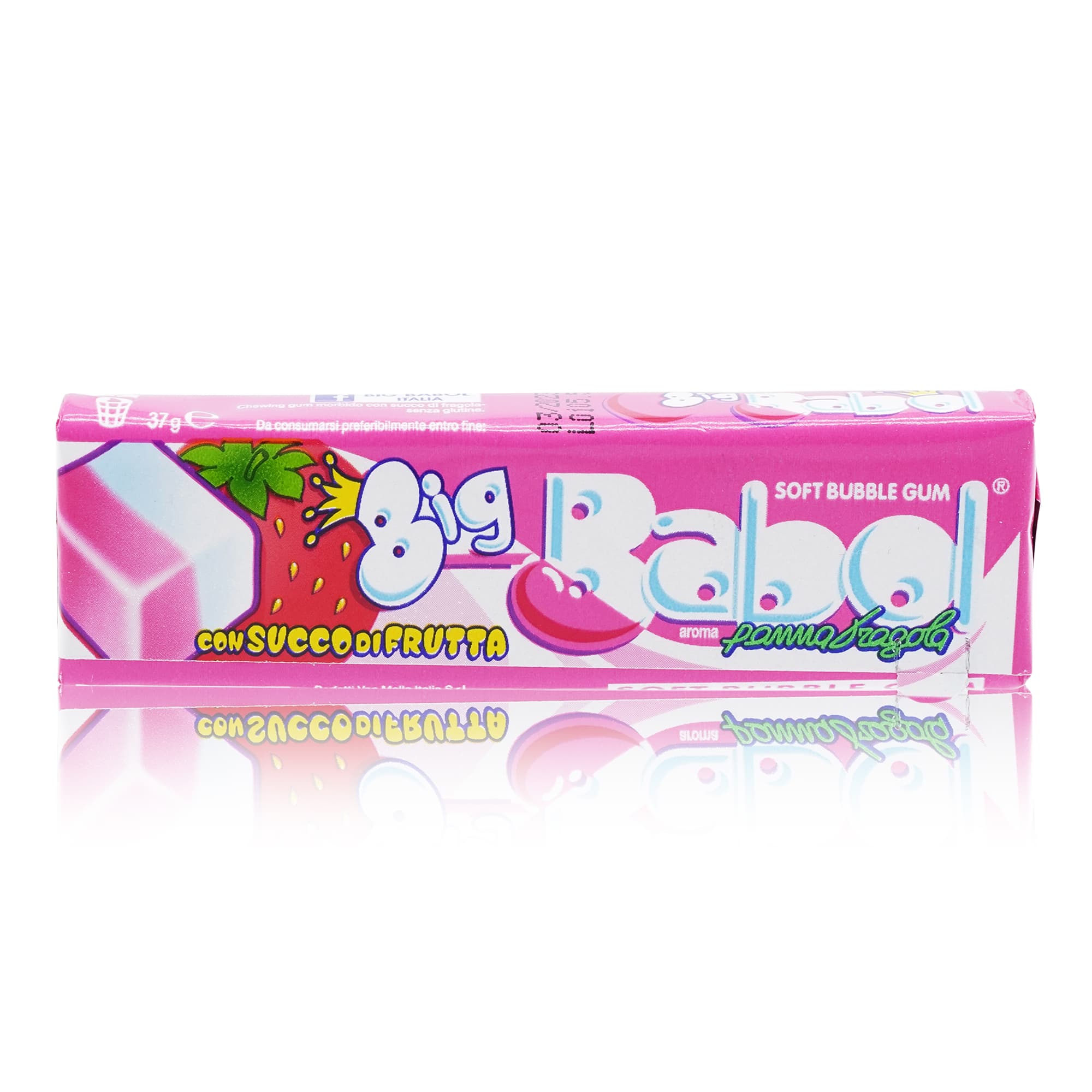 BIG BABOL Gomme Panna & Fragola – Kaugummi mit Sahne & Erdbeer - 0,037kg