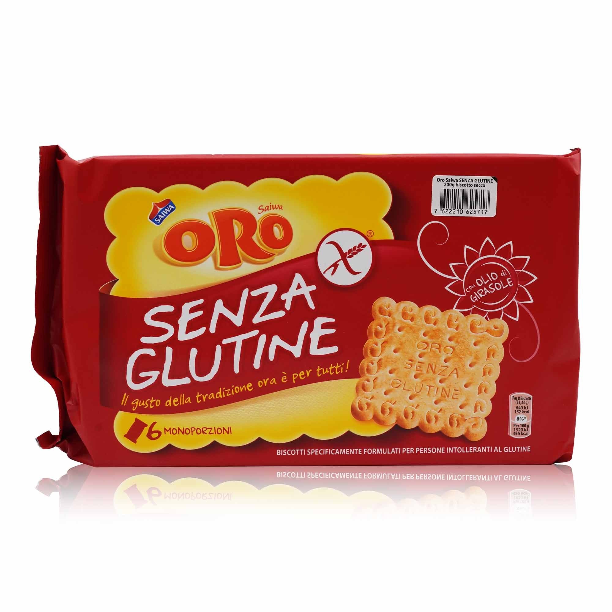 ORO Biscotti senza glutine Saiwa – Kekse ohne Gluten Saiwa - 0,200kg