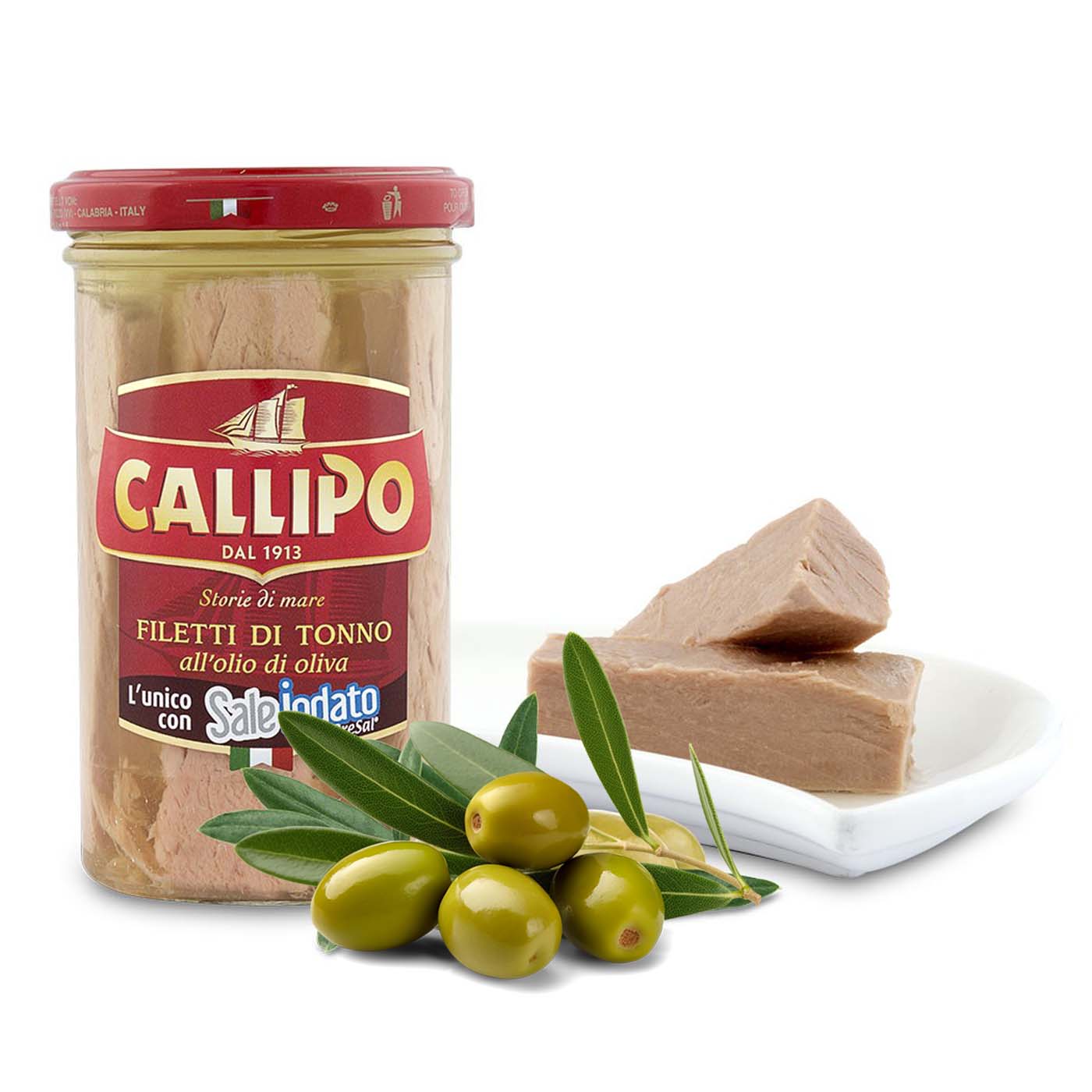 CALLIPO Filetti di tonno olio oliva- Thunfischfilet in Olivenöl- 0,250kg