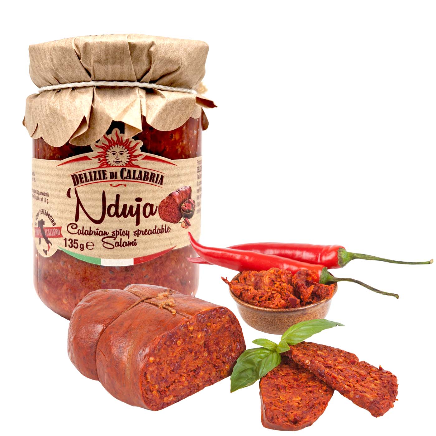 DELIZE CALABRIA Nduja - würzig scharfe Streichsalami - 0,180kg