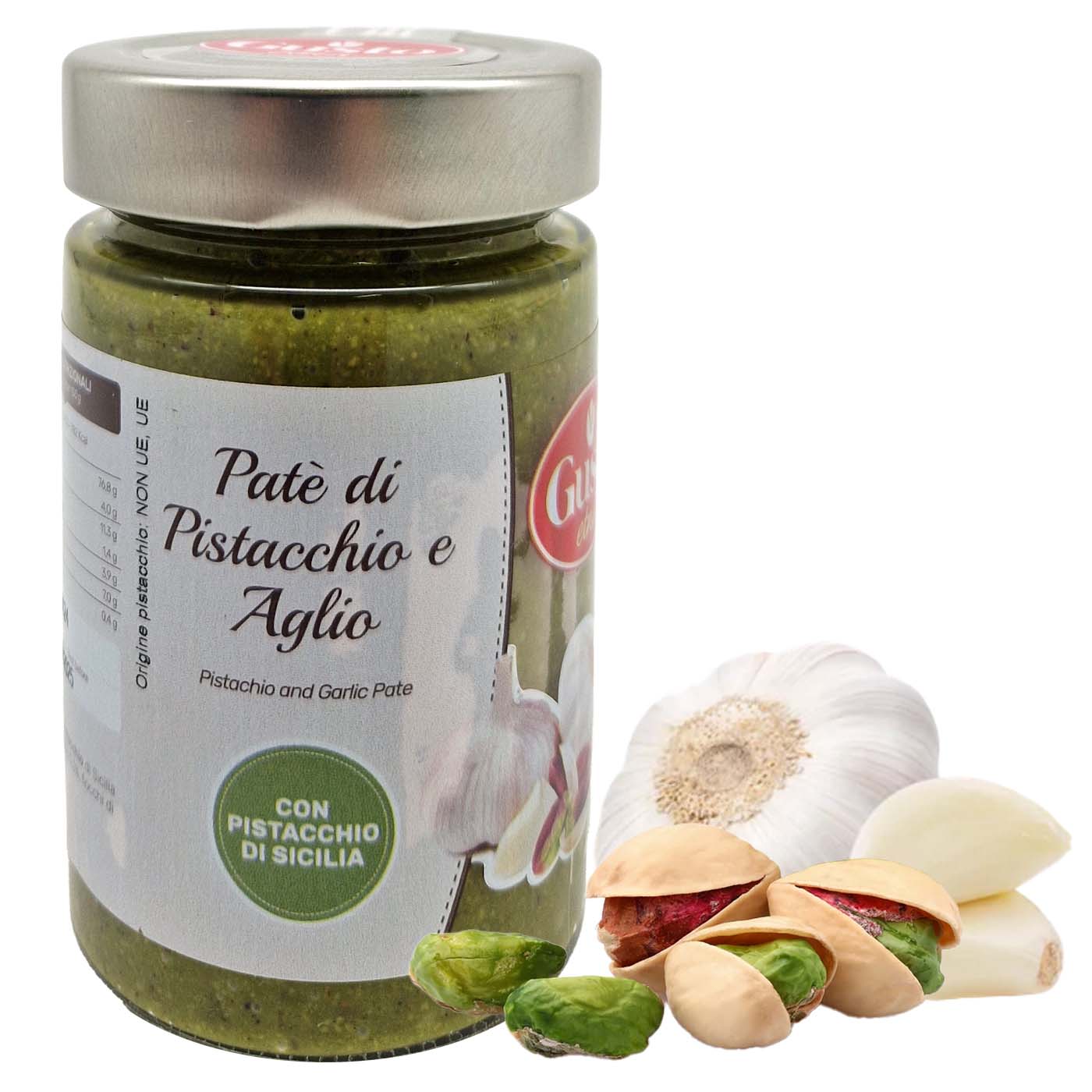 GUSTO Pate' di Pistacchio e Aglio - Pistazien Knoblauch Pesto - 0,190kg