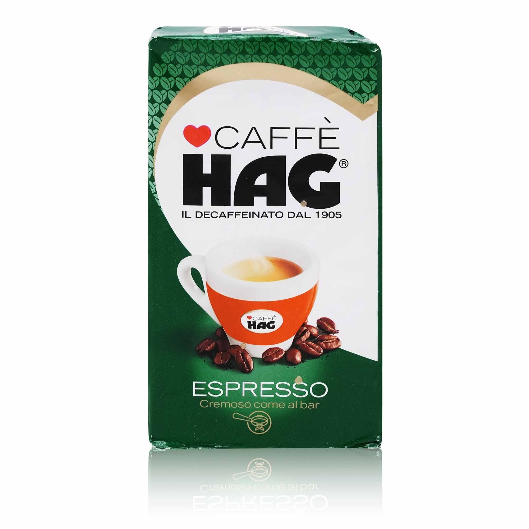 HAG Caffè Espresso HAG decaffeinato – Kaffee Espresso koffeinfrei - 0,250kg