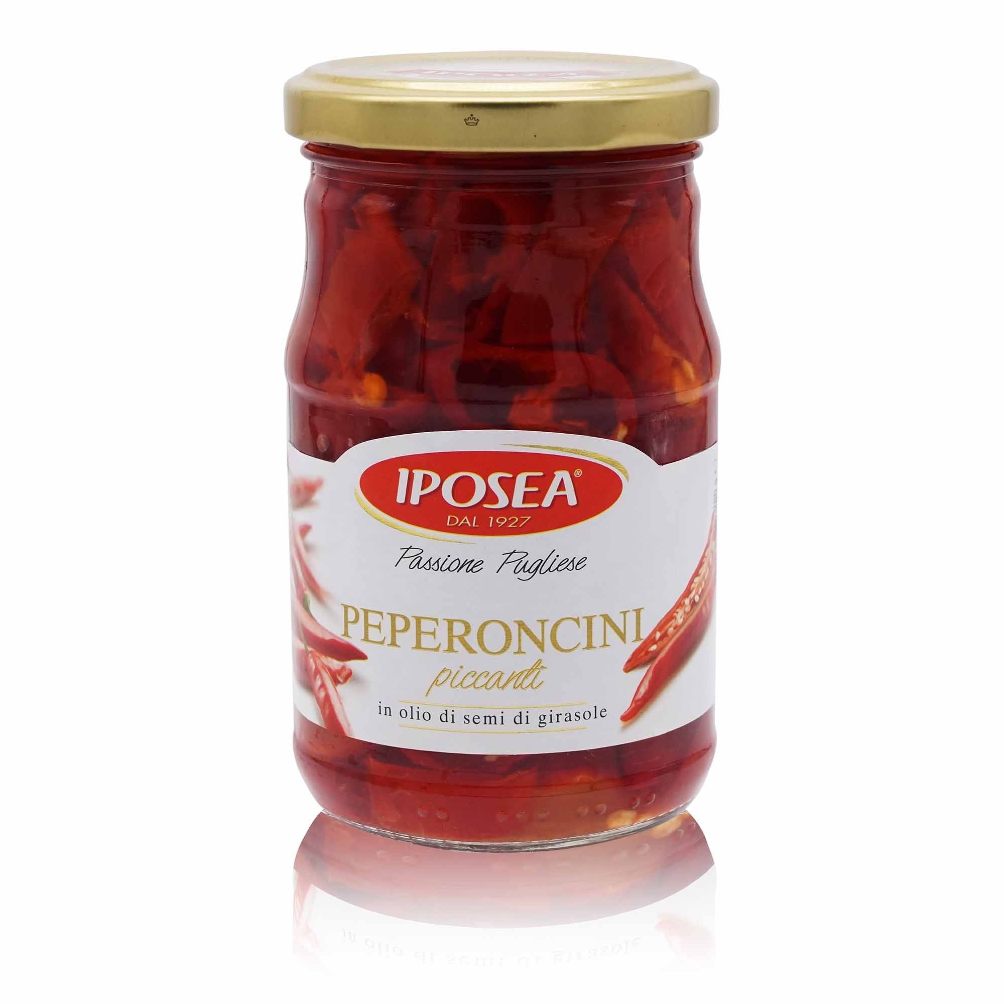 IPOSEA Peperoncini piccanti in olio – Chilischoten scharf - 0,280kg