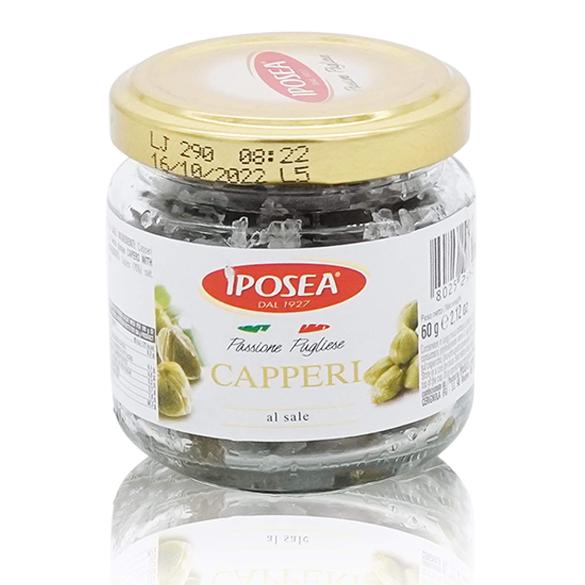 IPOSEA Capperi al Sale – Kapern in grobem Salz - 0,060kg