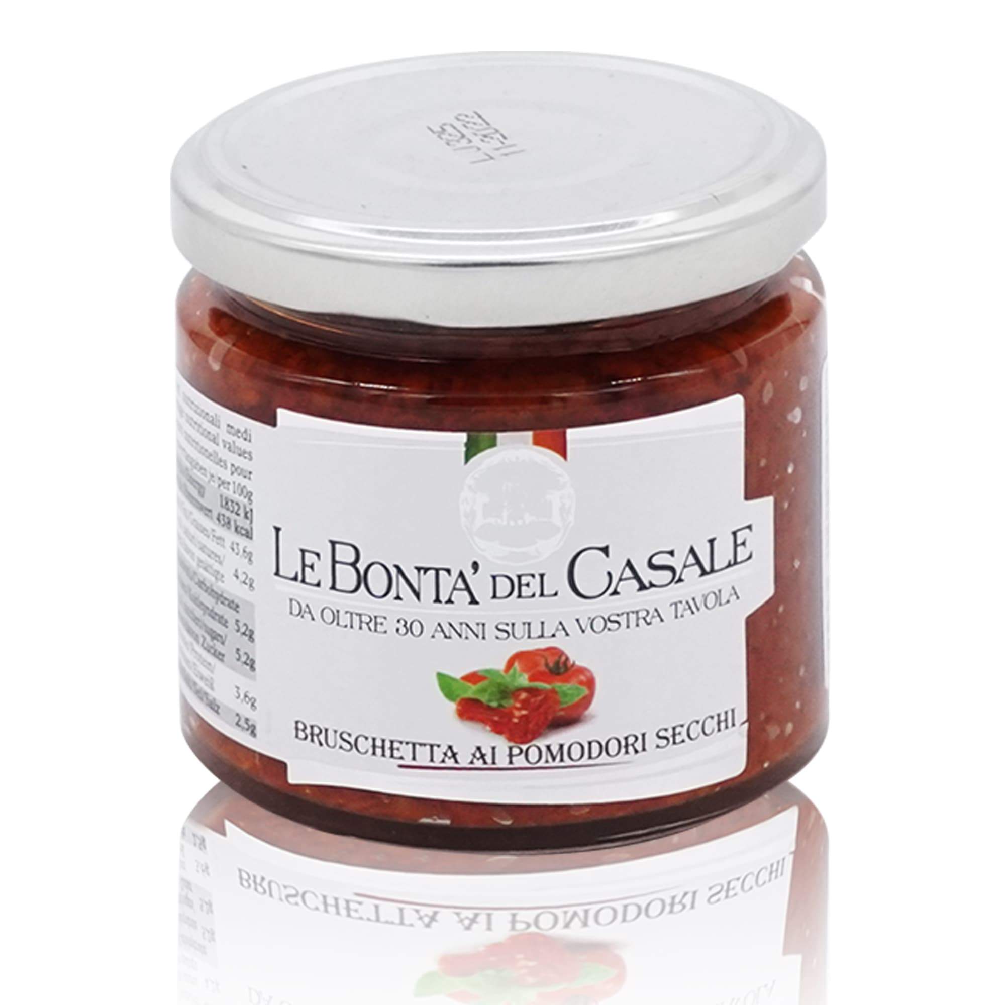 LE BONTÀ DEL CASALE Bruschetta ai Pomodori secchi – Bruschettacreme aus getrockneten Tomaten - 0,18kg