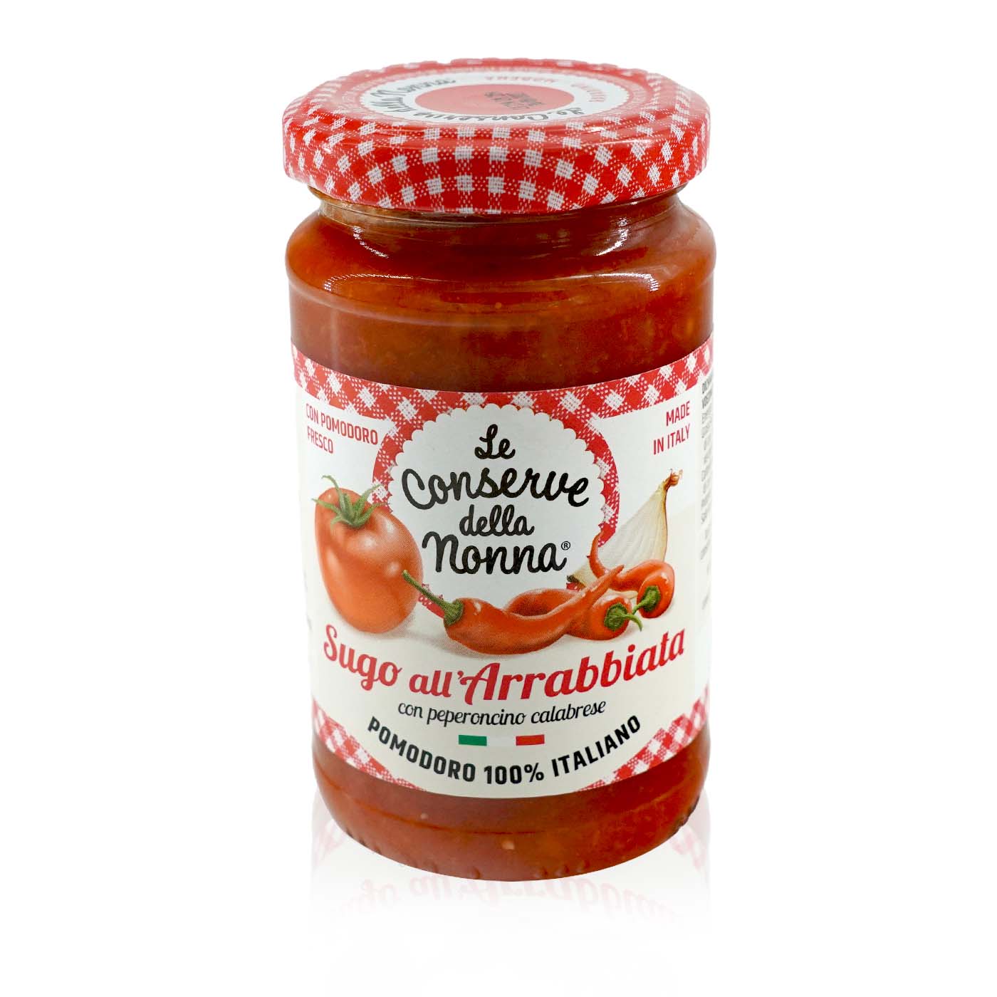 LE CONSERVE DELLA NONNA Sugo all'arrabbiata-Tomatensauce mit Chili - 0,19kg