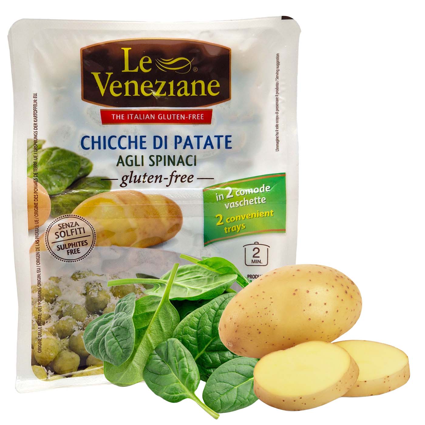 Le Veneziane Chicche di patate agli spinaci senza glutine 500g