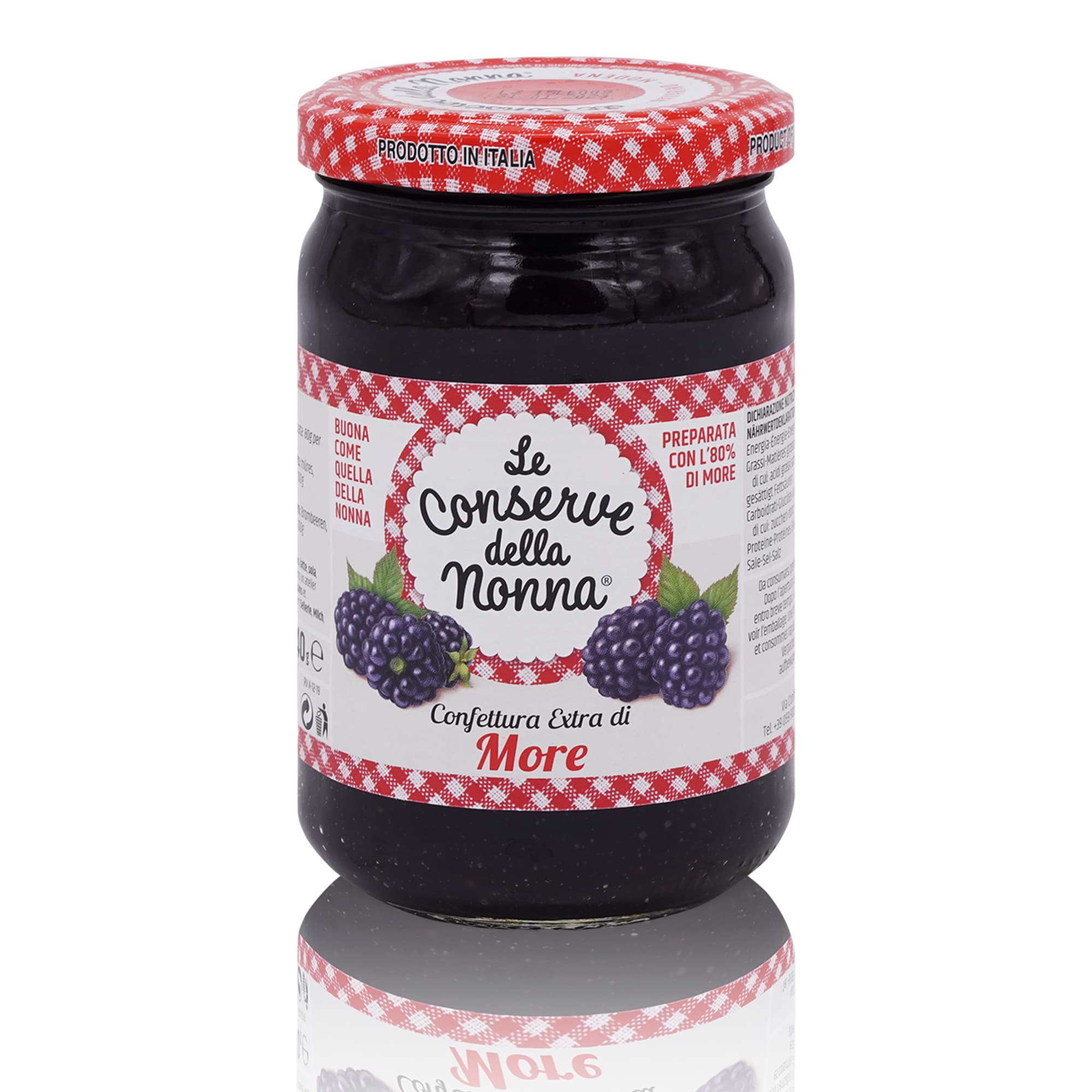 LE CONSERVE DELLA NONNA Confettura Extra di More – Brombeerkonfitüre Extra - 0,330kg