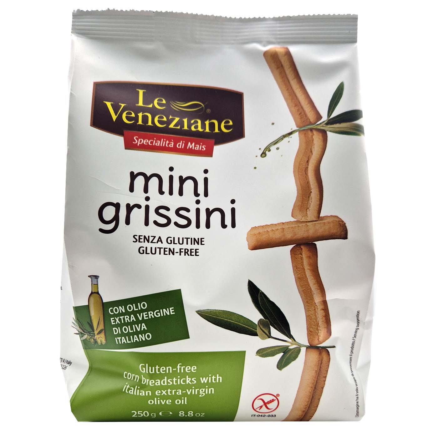 Le Veneziane mini grissini con Olio extra Vergine 250g