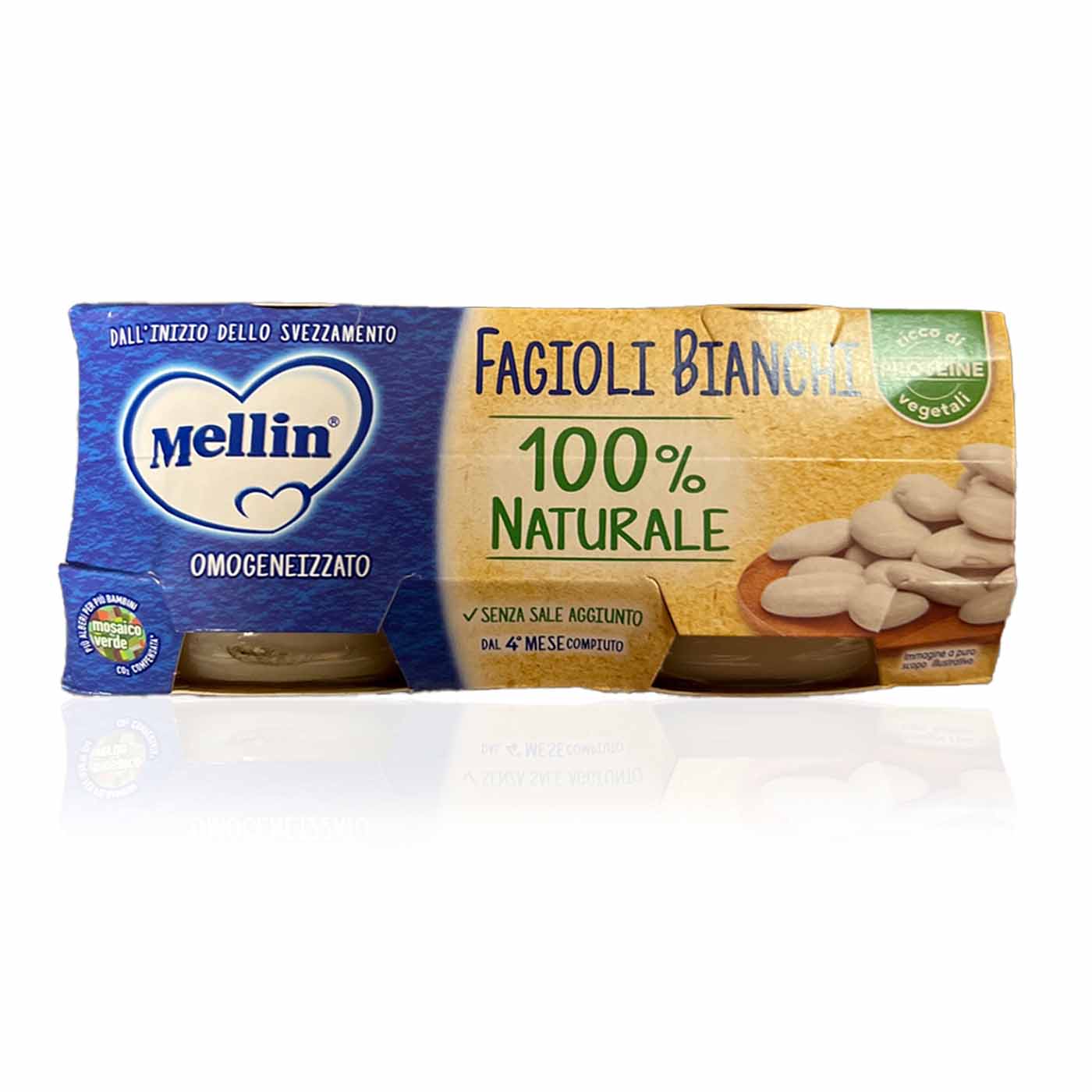 MELLIN Fagioli Bianchi- Weiße Bohnen homogenisiert glutenfrei- 0,16kg