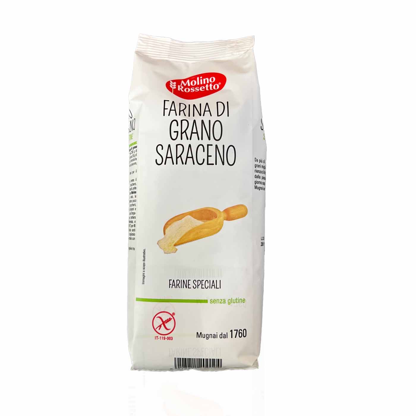 MOLINI ROSSETTO Farina di grano saraceno- Buchweizenmehl - 0,5kg