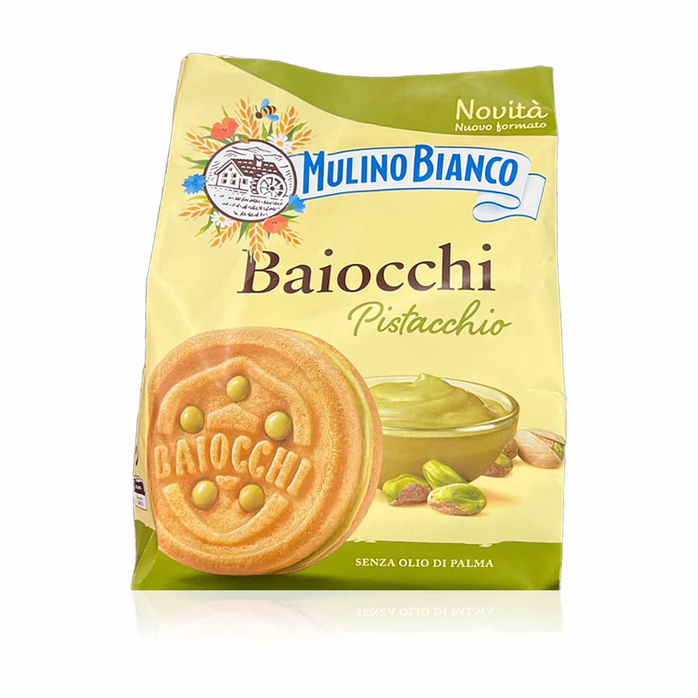 MULINO BIANCO Baiocchi pistacchio- Doppelkeks mit Pistaziencreme - 0,240kg