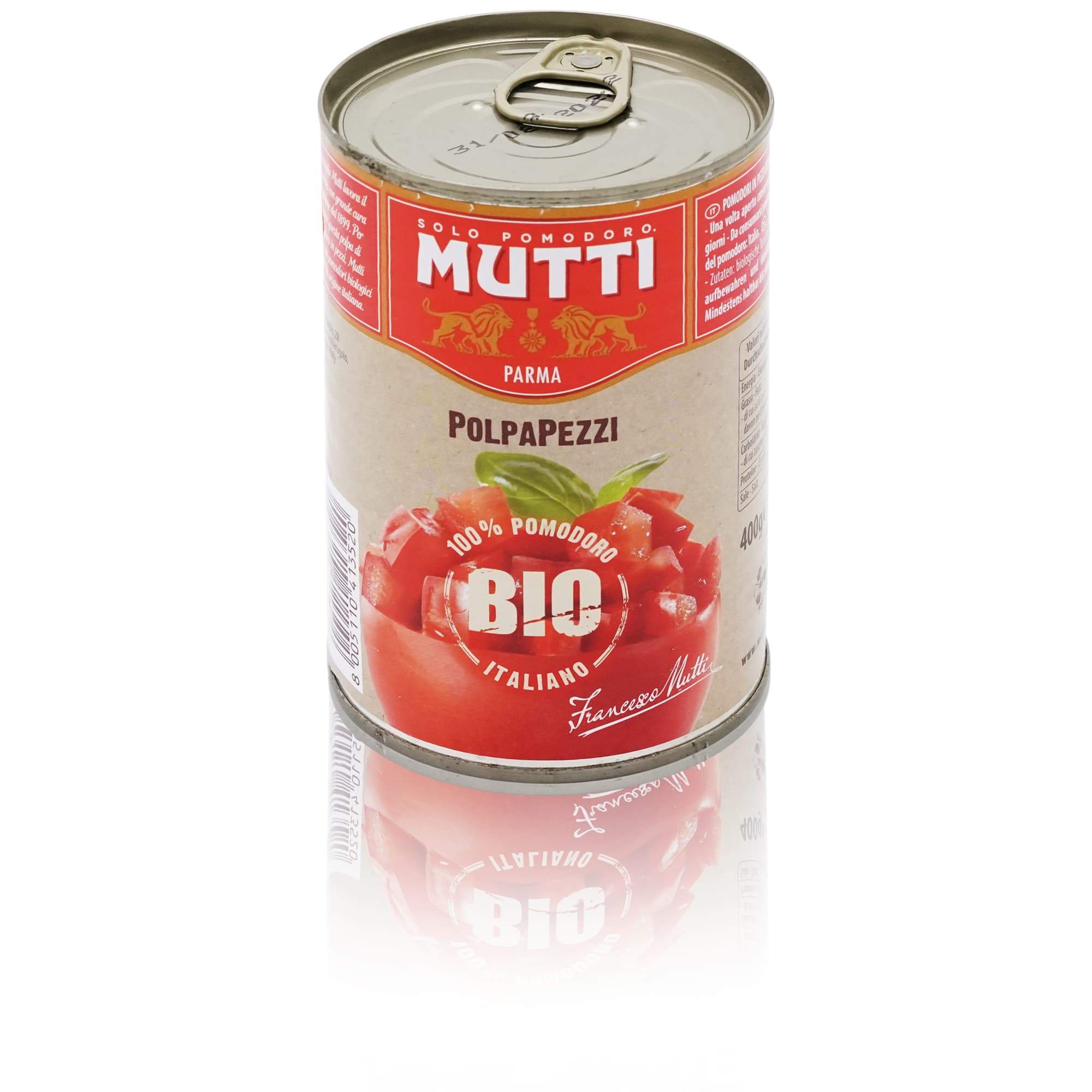MUTTI Polpa pezzi Bio – Tomatenfruchtfleisch in Würfel BIO - 0,400kg