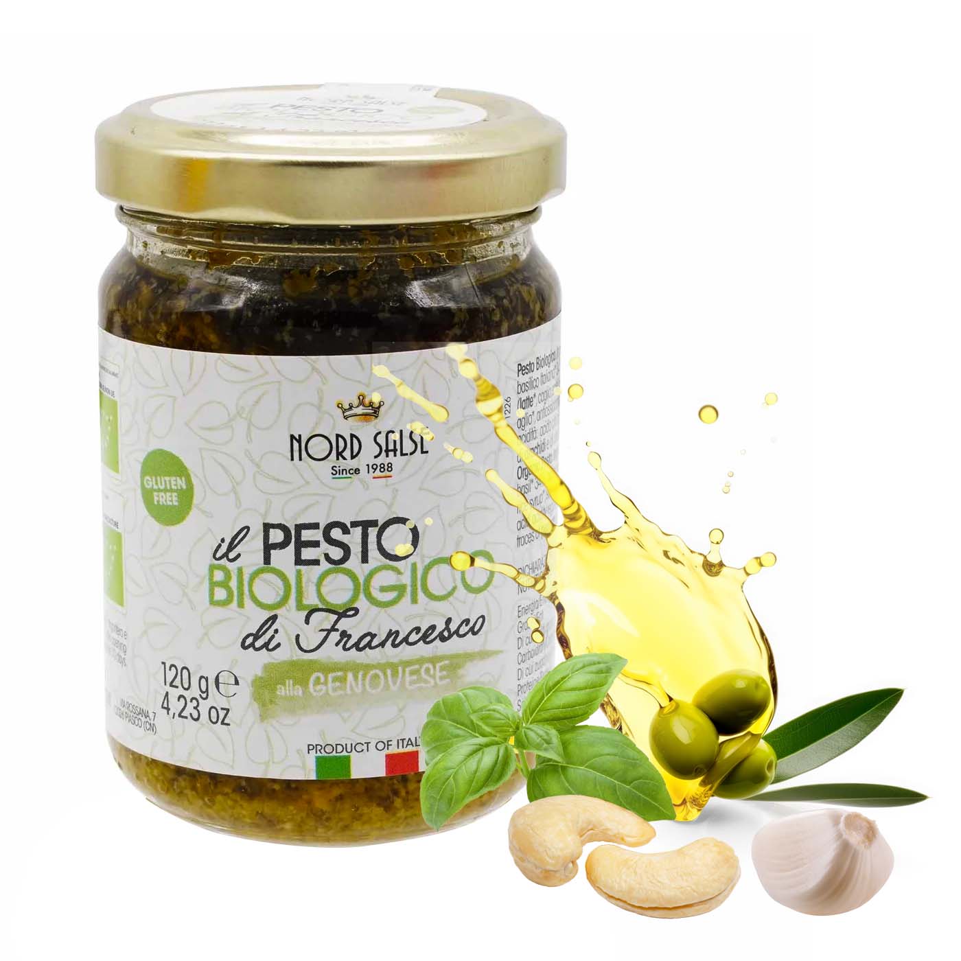 NORD SALSE Pesto Biologico di Francesco – Pesto BIO alla Genovese - 0,120kg