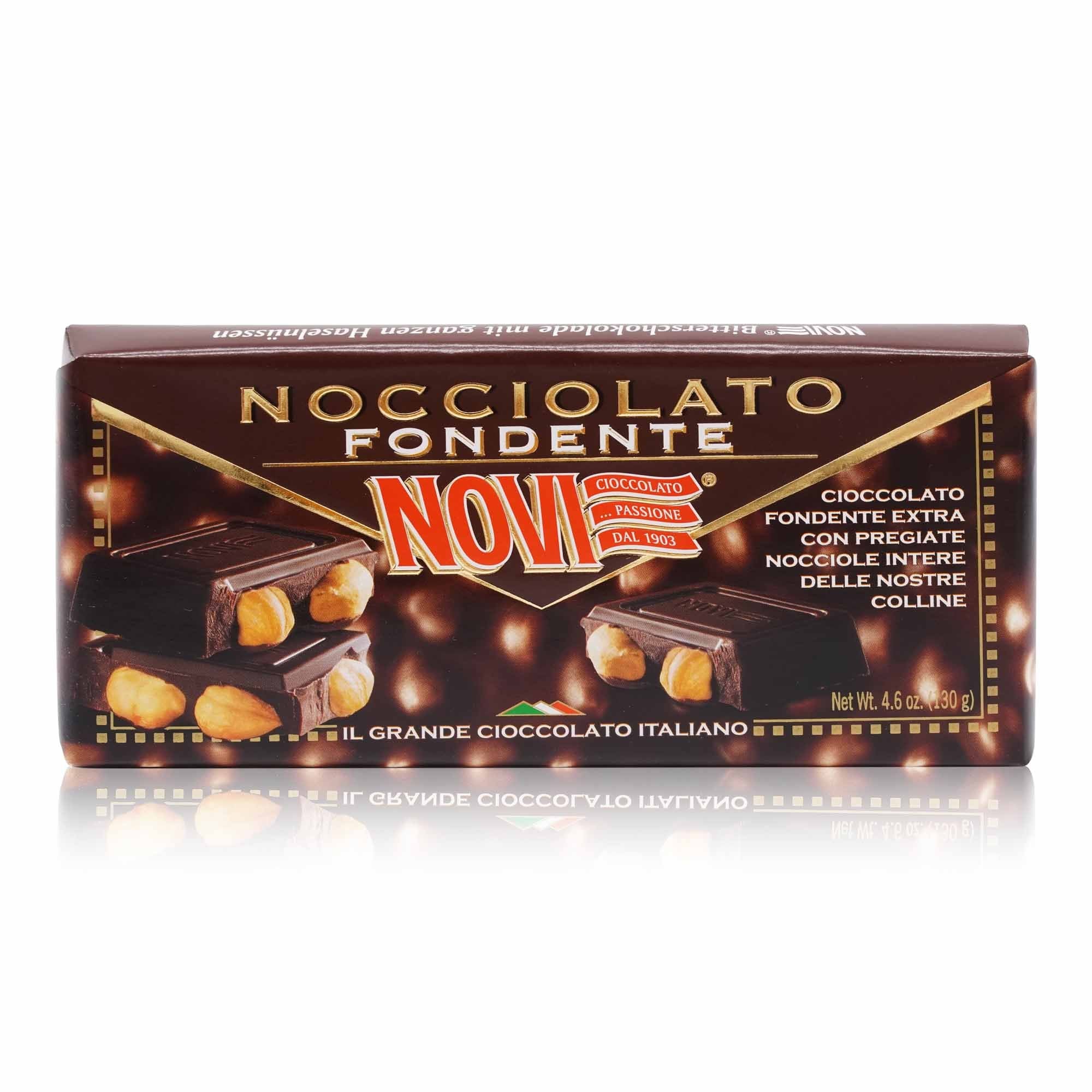 NOVI Nocciolato Fondente con Nocciole – zartbitterschokolade mit Haselnüssen - 0,130kg