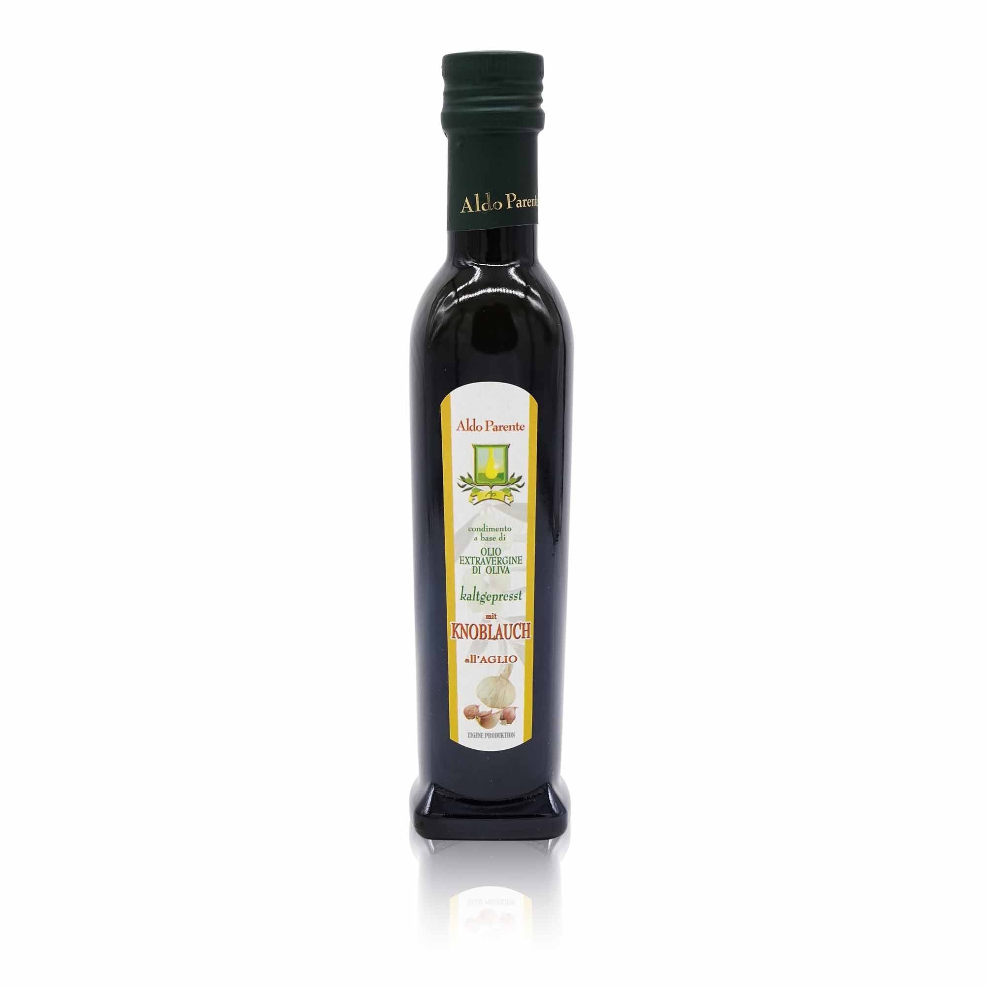 PARENTE Olio d'Oliva E.V. all'Aglio – Olivenöl nativ extra mit Knoblauch - 0,250l