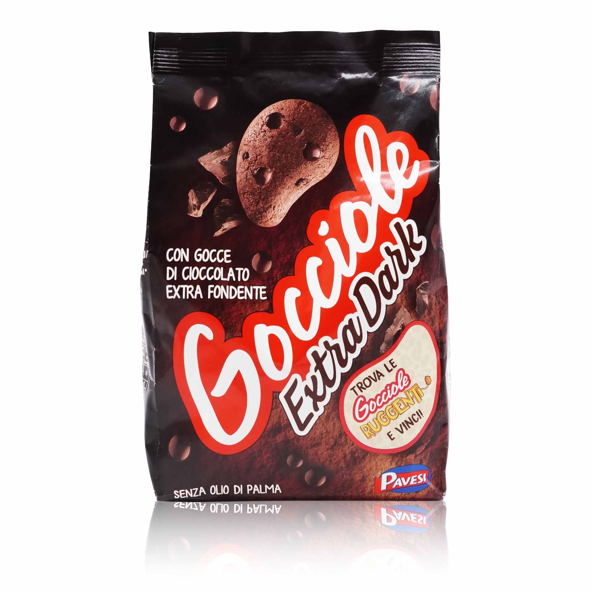 PAVESI Gocciole Cioccolato Extra Dark – Schokokekse Gocciole Extra Dark - 0,400kg