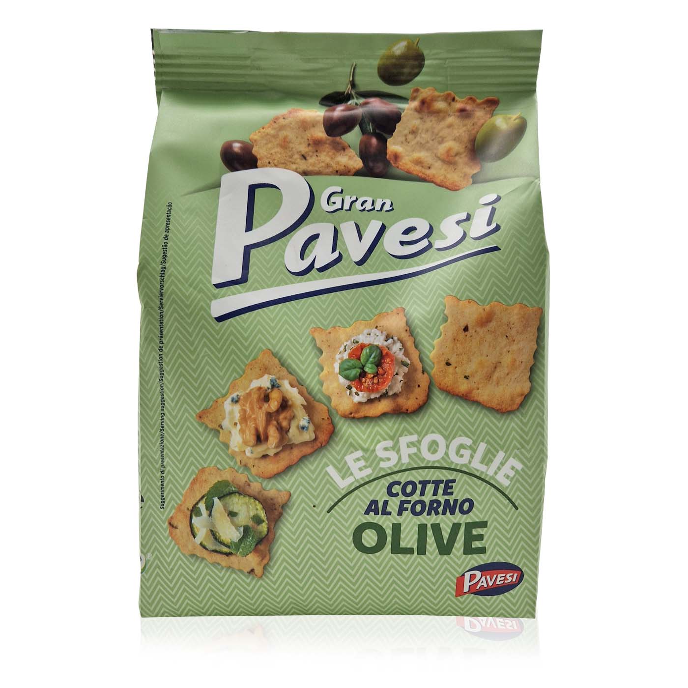 PAVESI Le Sfoglie con olive-Cracker mit Oliven - 0,16kg