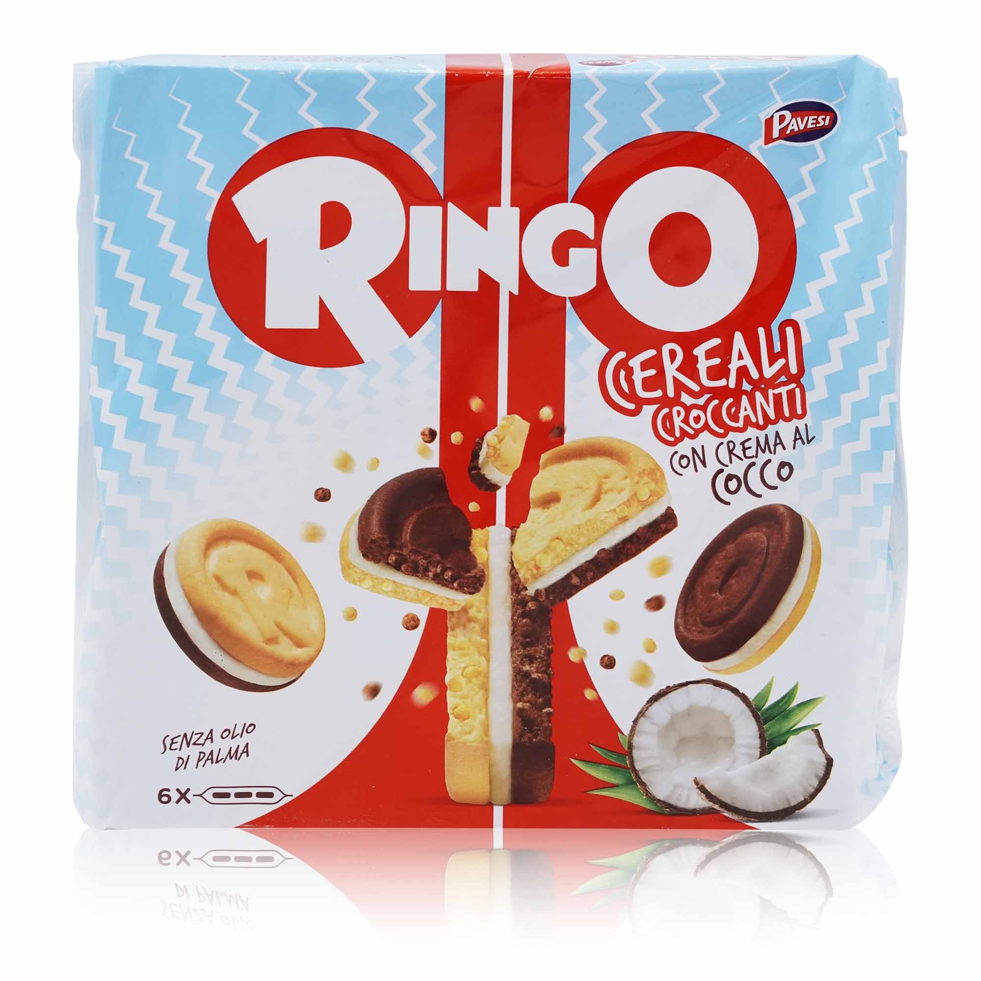 PAVESI Ringo Cereali crema al cocco – Ringo Doppelkeks mit Kokoscreme - 0,156kg