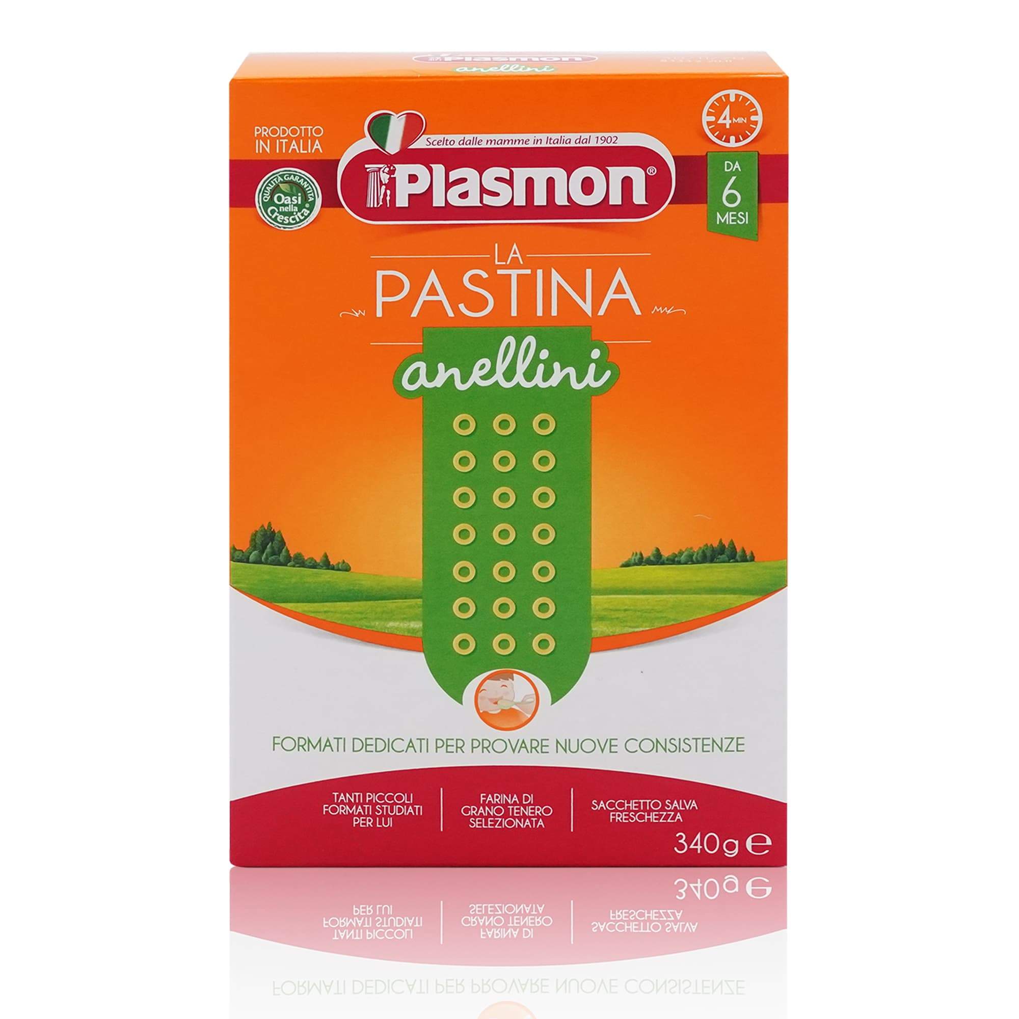 PLASMON Pastina Anellini – Suppennudeln für Babys ab 6. Monat - 0,3kg