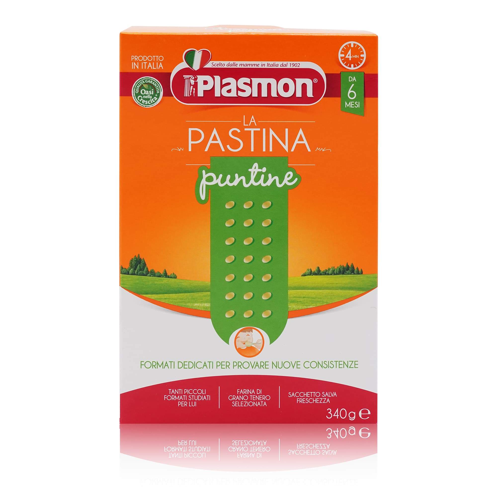 PLASMON Pastina Puntine – Babynudeln Pünktchen - 0,340kg