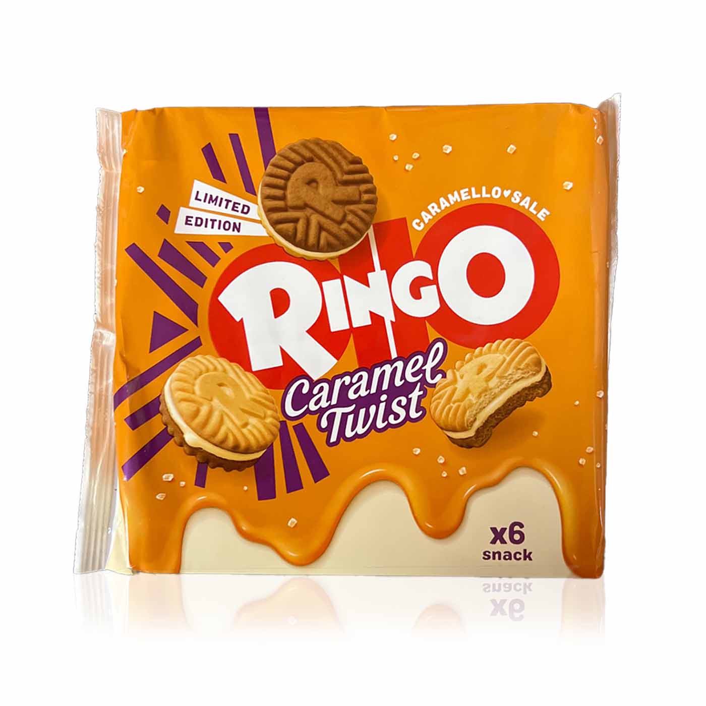 RINGO Caramel Twist- Keks gesalzenes Karamell - 0,165kg