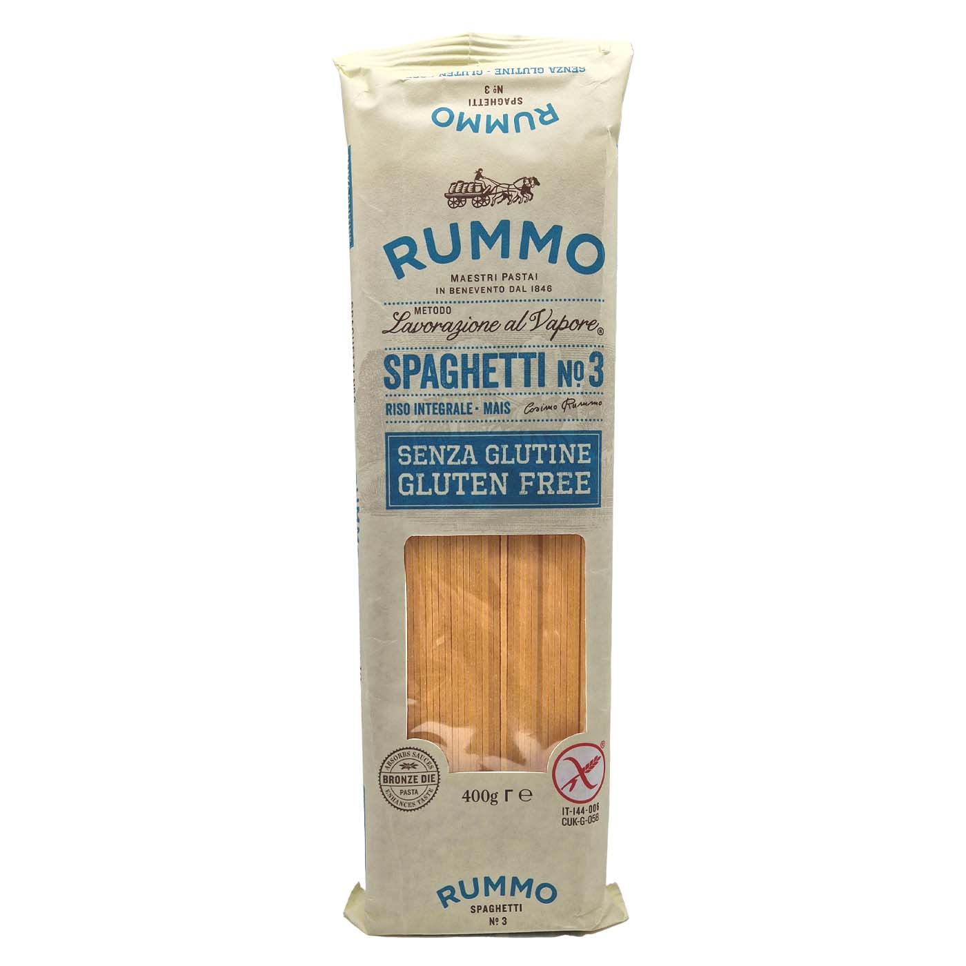 RUMMO Spaghetti N°3 senza glutine – Spaghetti N°3 Glutenfrei - 0,400kg