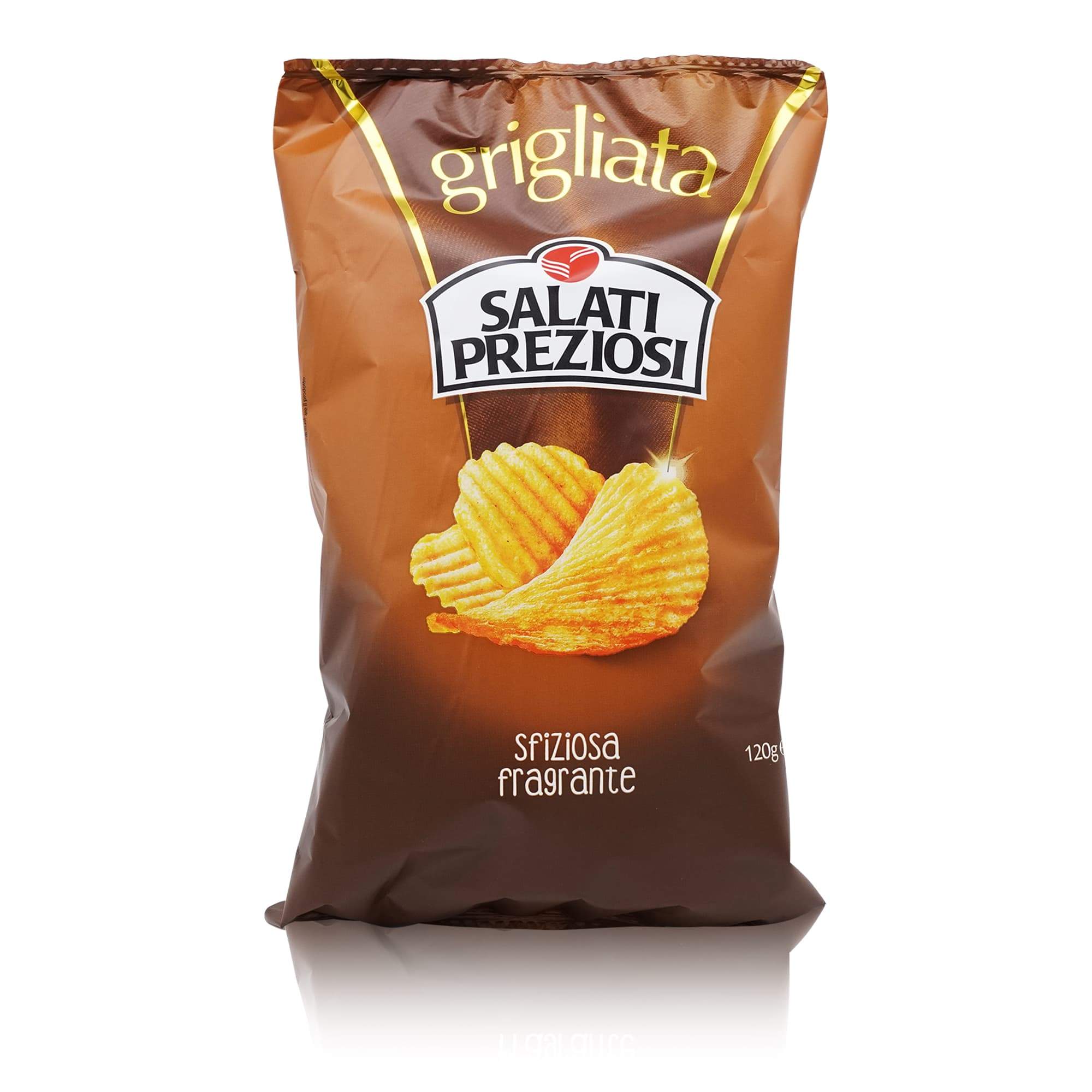 SALATI PREZIOSI Patatina Grigliata – Kartoffelchips geriffelt - 0,120kg