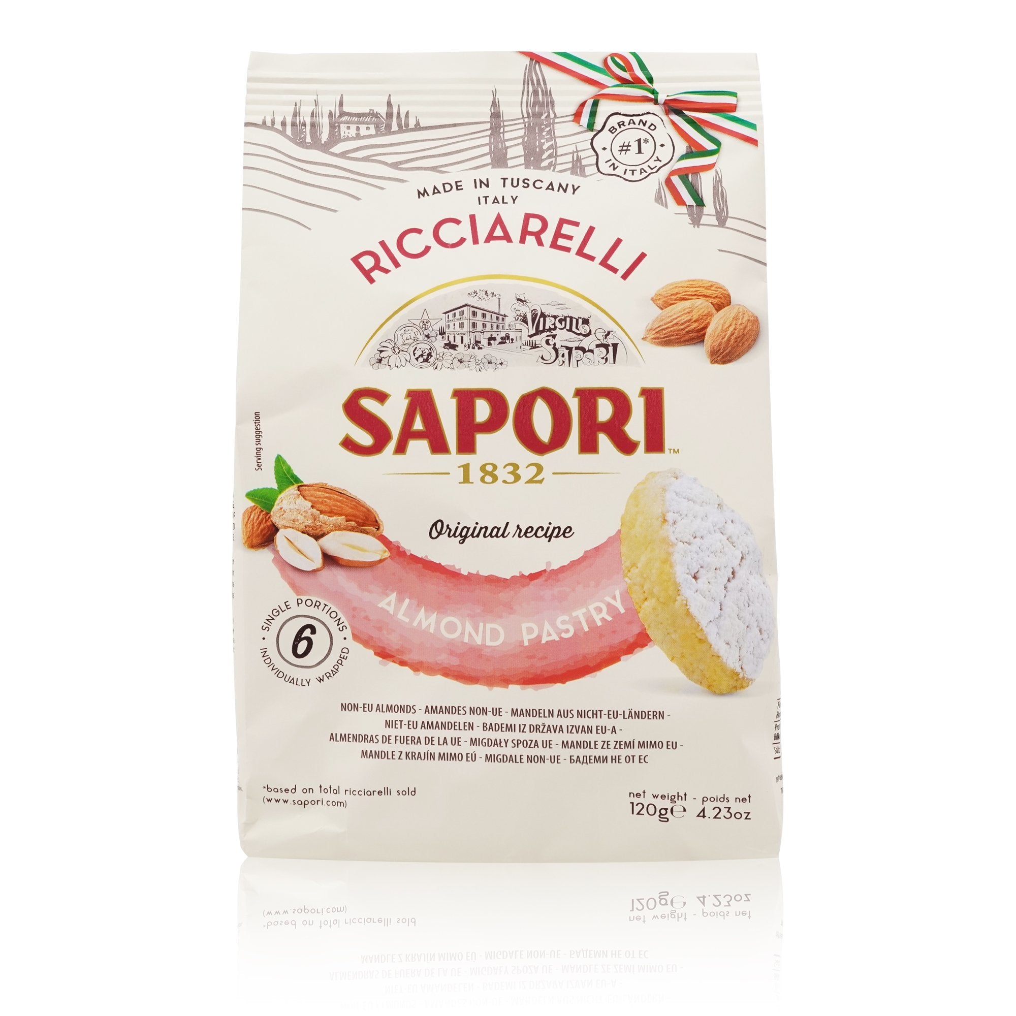 SAPORI Ricciarelli Pasta Mandorle – Ricciarelli Mandelgebäck - 0,120kg