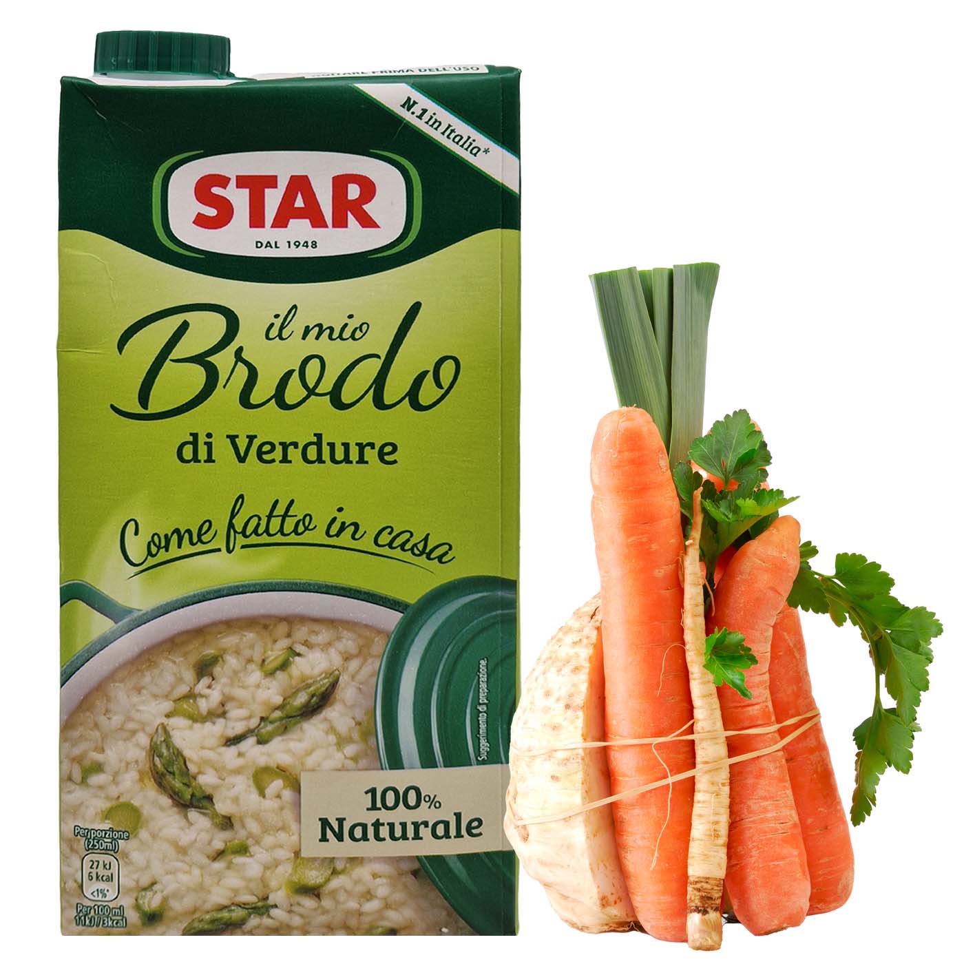 STAR Brodo di Verdure 100% Naturale – Gemüsekraftbrühe 100% natürlich - 1l