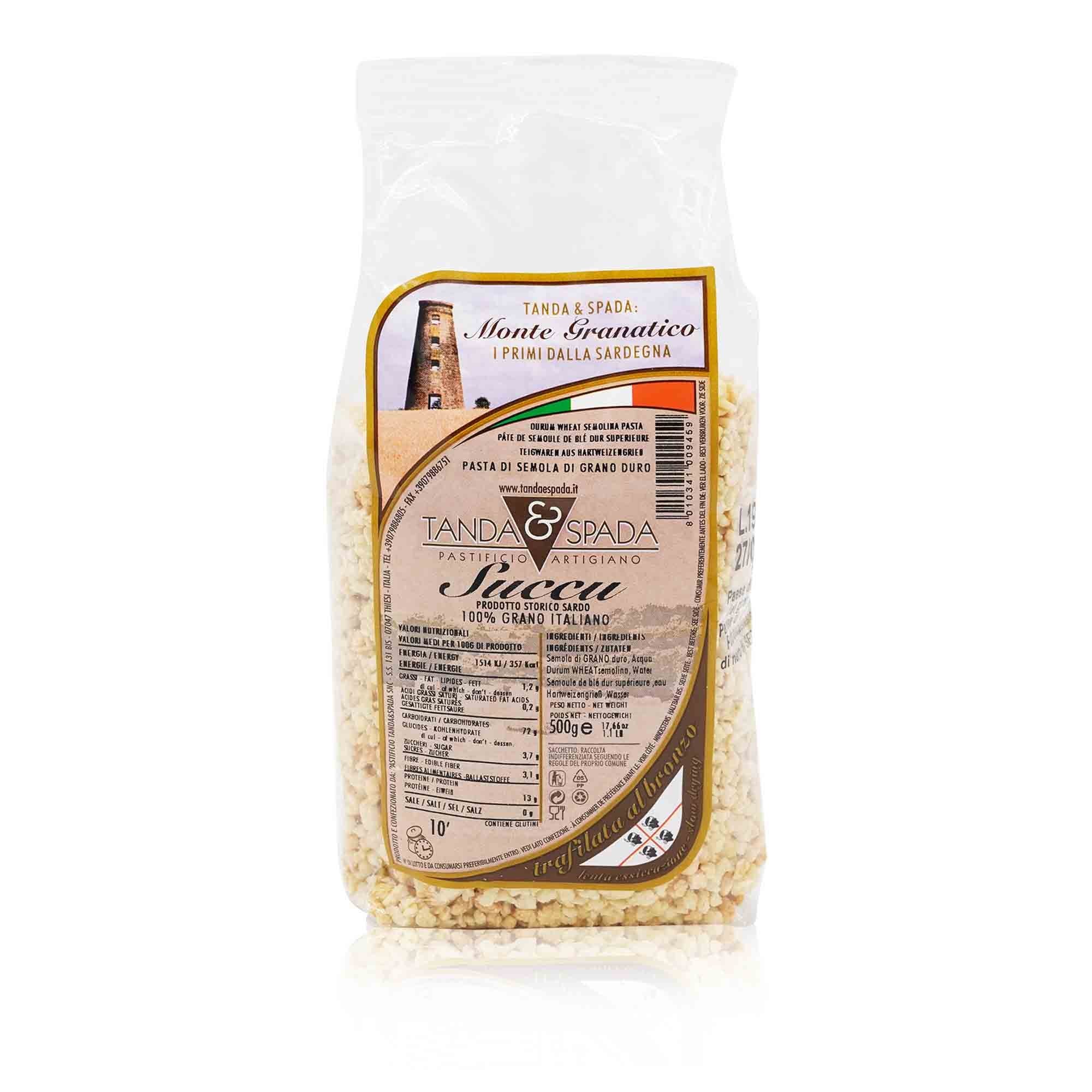 TADA & SPADA Succu di semola – Hartweizengriess-Pasta Flocken - 0,5kg