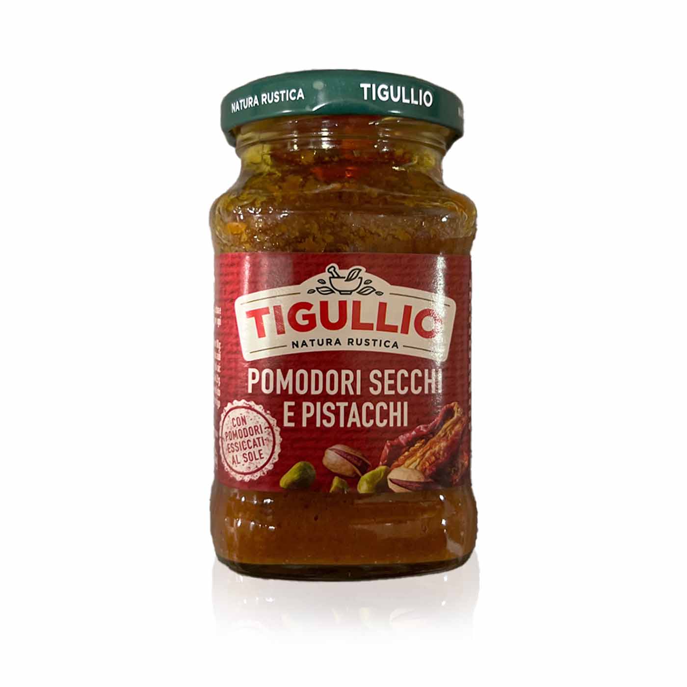 TIGULLIO Pomodori secchi e Pistacchio- Pesto aus getrockneten Tomaten und Pistazien- 0,185kg