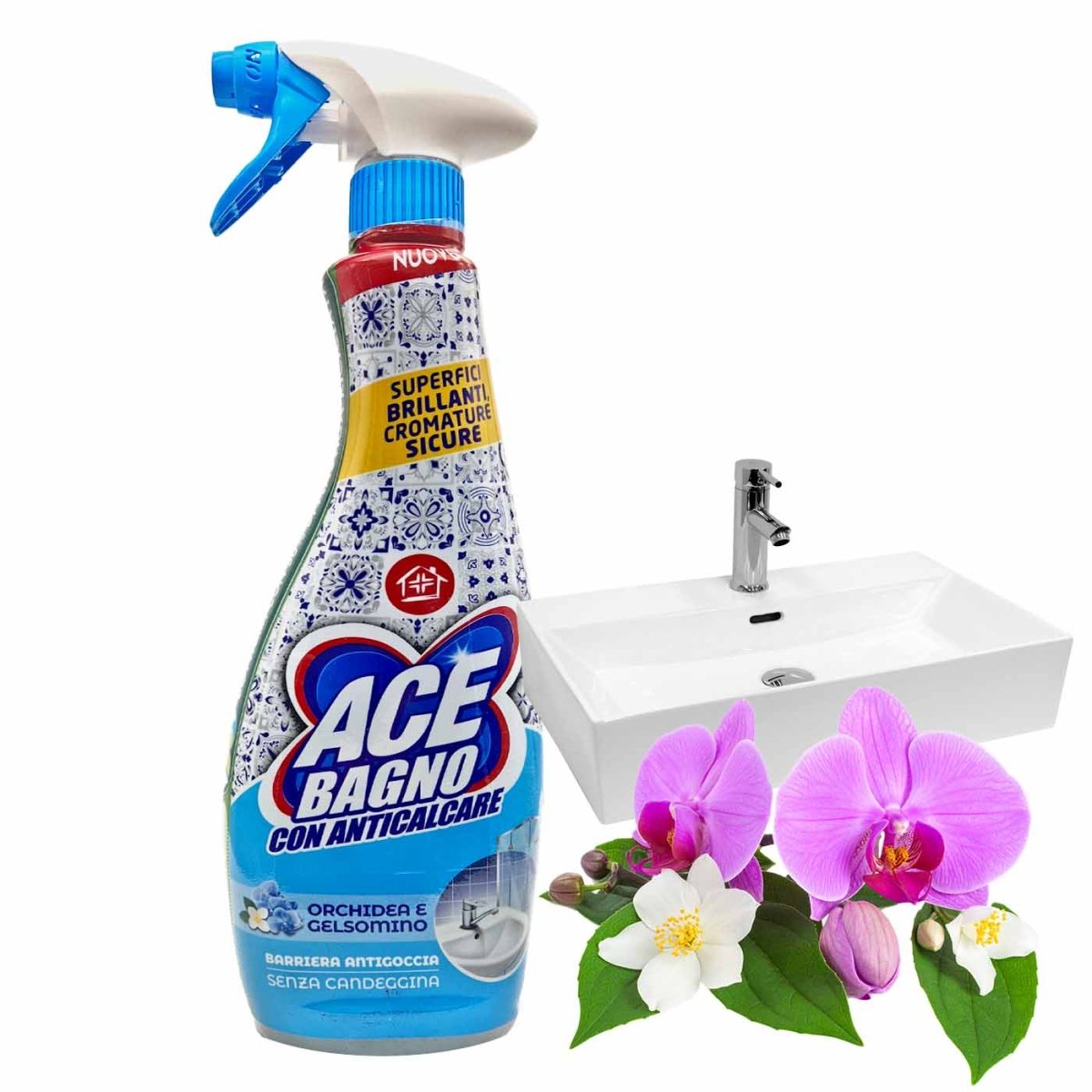Ace Bagno con Anticalcare Orchidea e Gelsomino Senza Candeggina 600 ml - italienisch - einkaufen.de