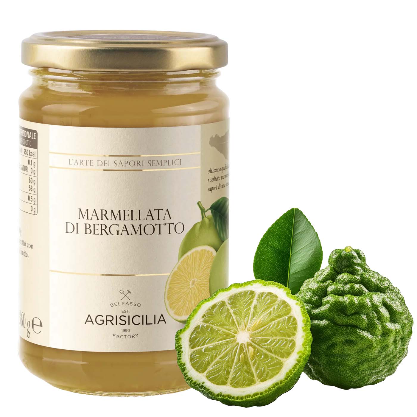 AGRISICILIA Marmellata Di Bergamotto - Bergamottenmarmelade - 0,360kg - italienisch - einkaufen.de